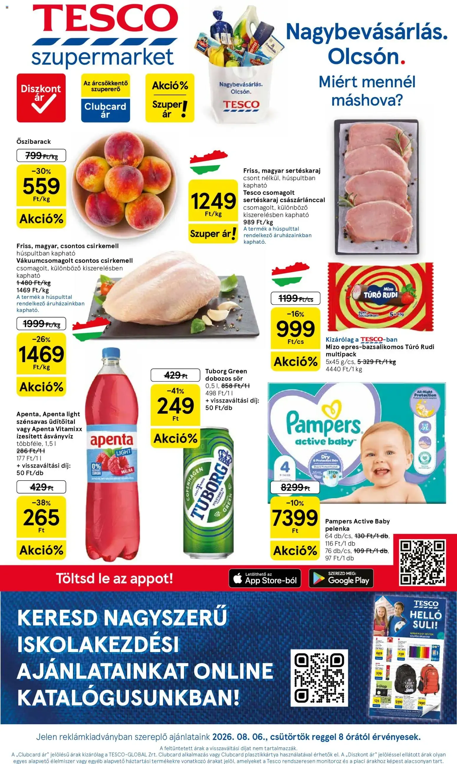 Katalógus Tesco Szupermarket akciós újság - 2026.08.06.-tól - online augusztus 6.-tól augusztus 12.-ig 2026. - Oldal 1