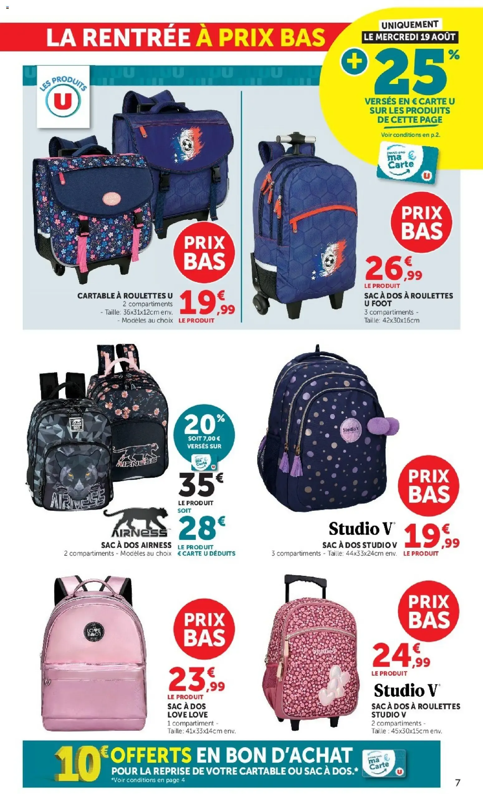 Super U - La rentrée à prix bas à partir du 11/08/2026 - promo en ligne du 11 août au 30 août 2026 - Catalogue page 7