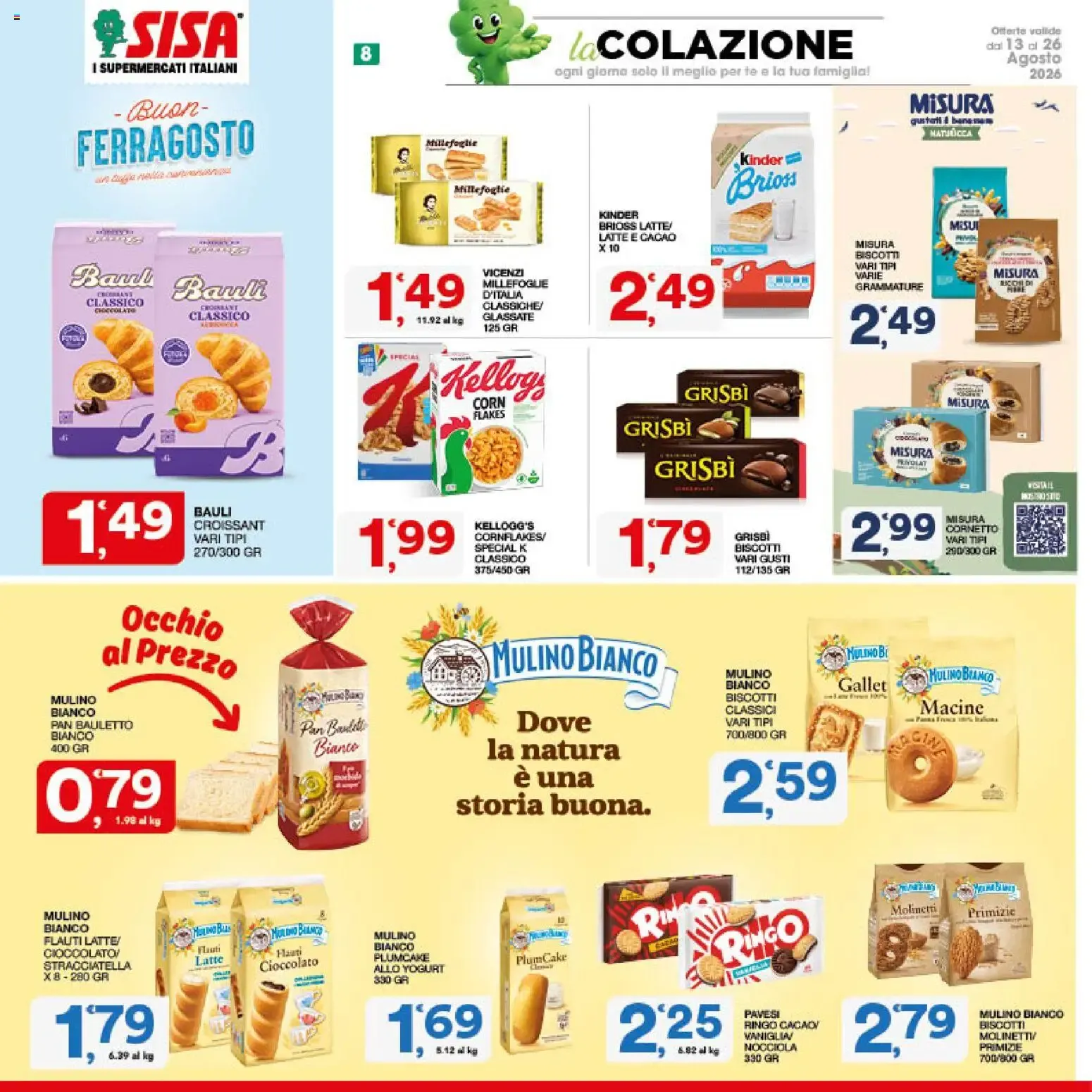 SISA I Supermercati Italiani - Buon Ferragosto da 13 agosto a 26 agosto di 2026 - Pagina del volantino 8