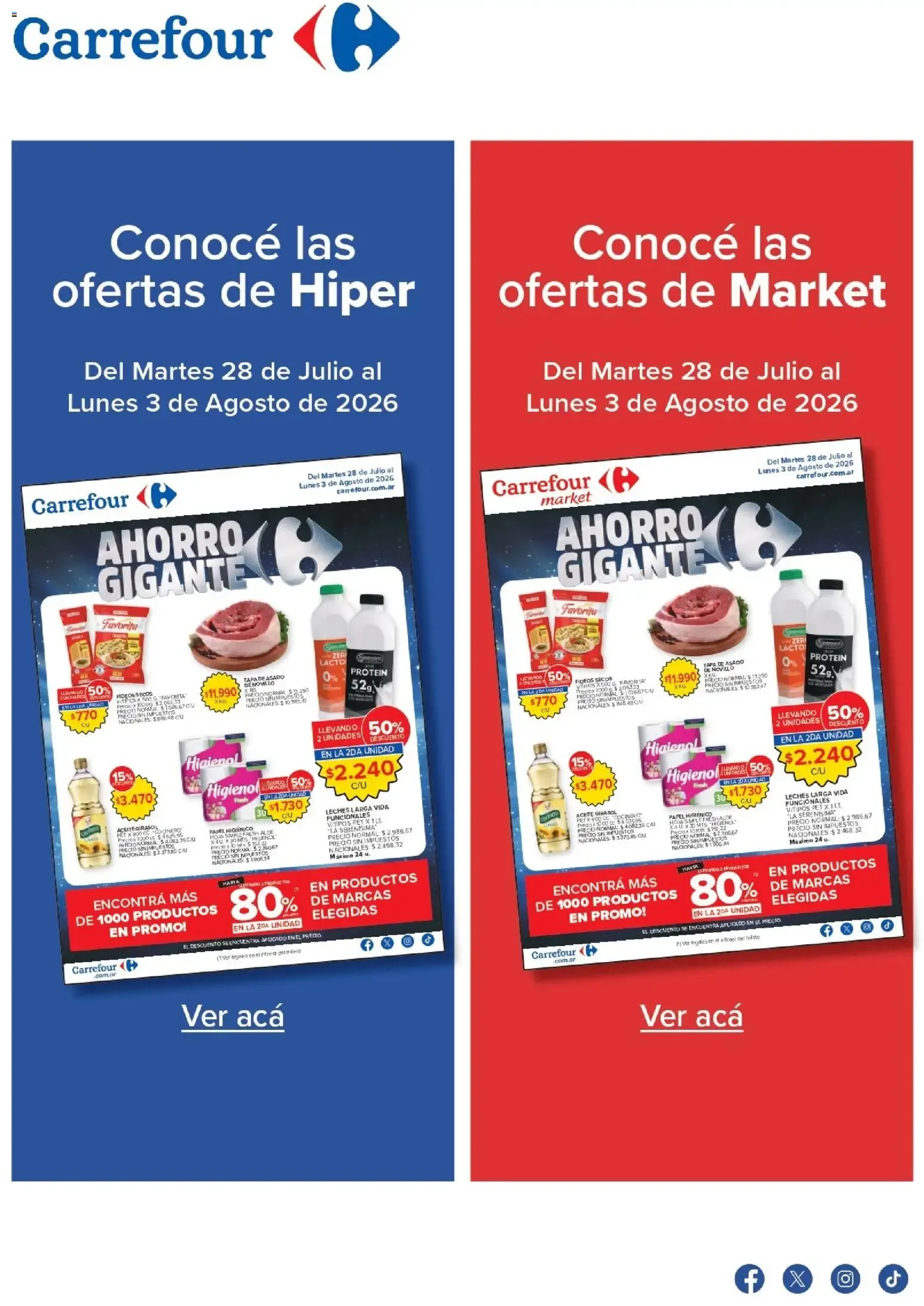 Ofertas de Carrefour ofertas || del 28/07/2026 - 03/08/2026 || Promociones 28 de julio al 3 de agosto 2026 - Página 1 del catálogo