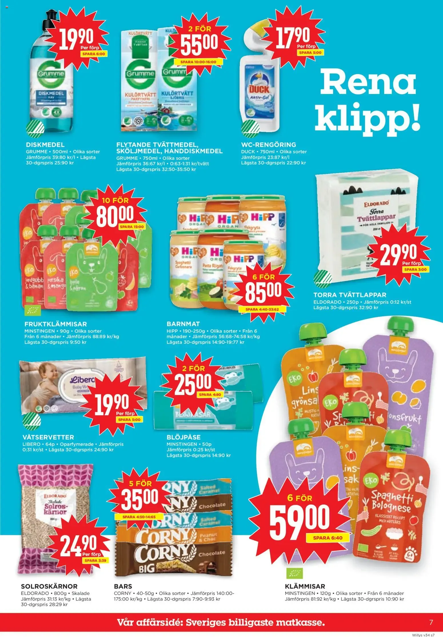 Willys erbjudanden från 17/08/2026 - 23/08/2026 > Reklamblad nuvarande rabatter från 17 augusti till 23 augusti 2026 - Reklamblad sidor 7
