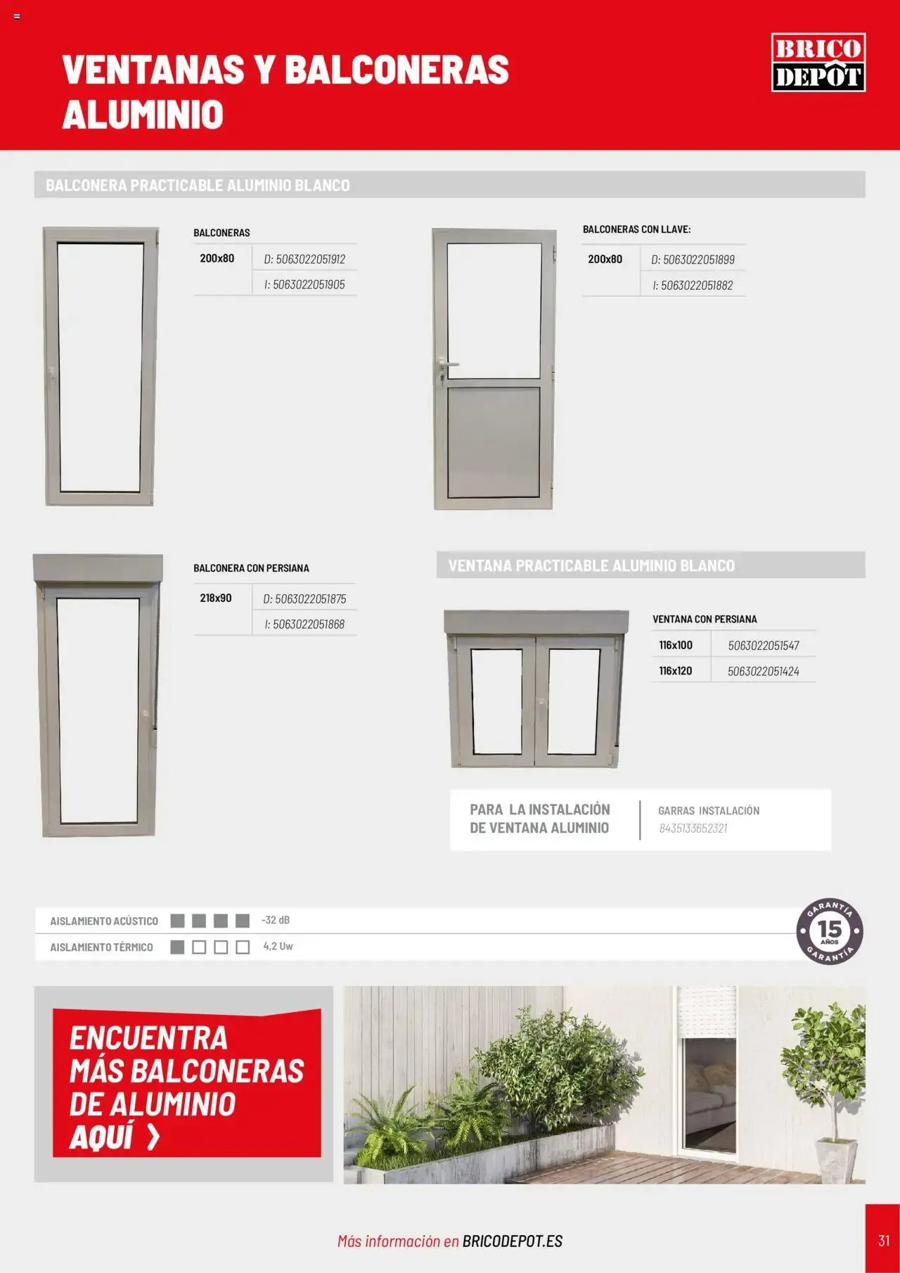 Catálogo de Brico Depôt Catálogo Puertas y Ventanas 2025 23 de julio al 30 de junio 2026 - Página 31