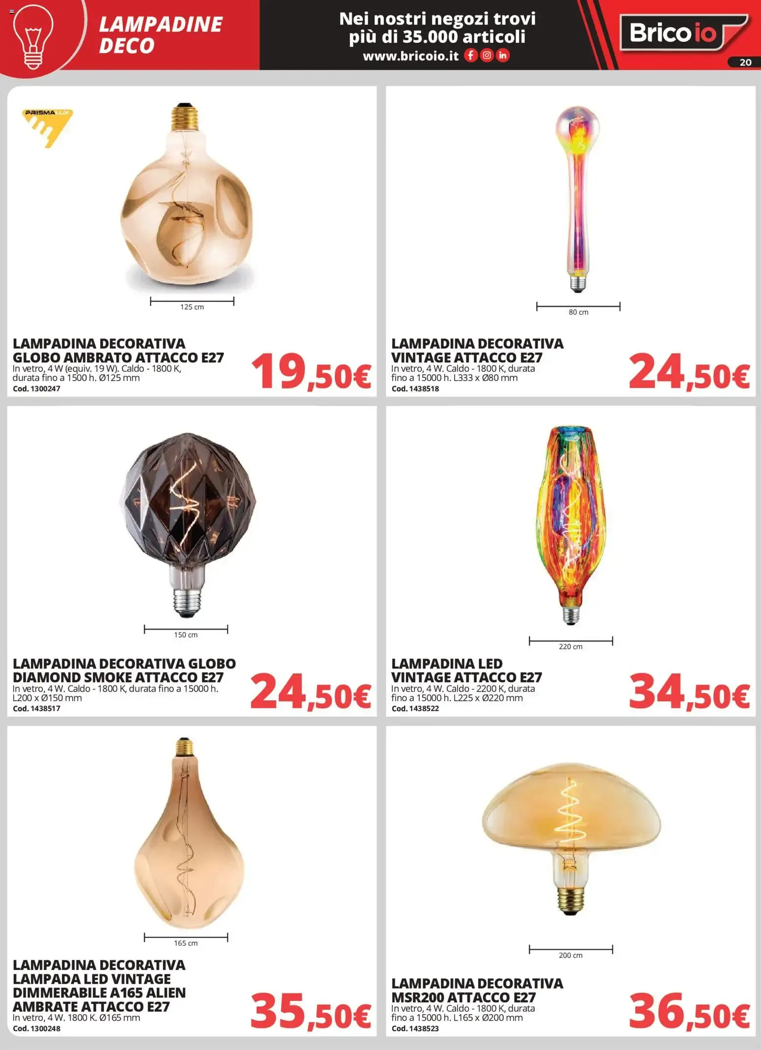 Nuovo Brico io volantino Illuminazione dal 01/10/2026 > offerte anteprima 🛍️ da 1 ottobre a 31 gennaio di 2027 - Pagina del volantino 20