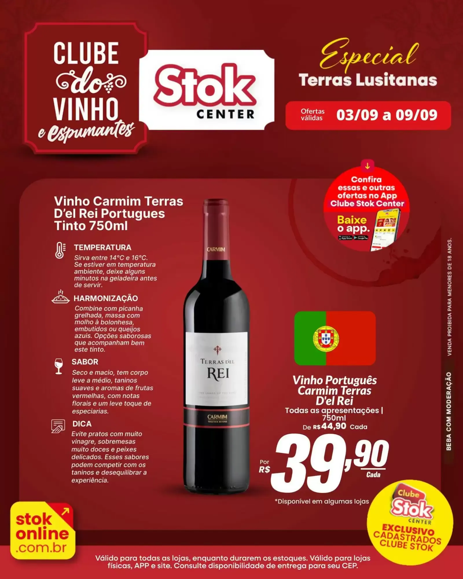 Encarte de Stok Center - Especial Terras Lusitanas - Clube do Vinho 3 de setembro até 9 de setembro 2026 - Pagina 1