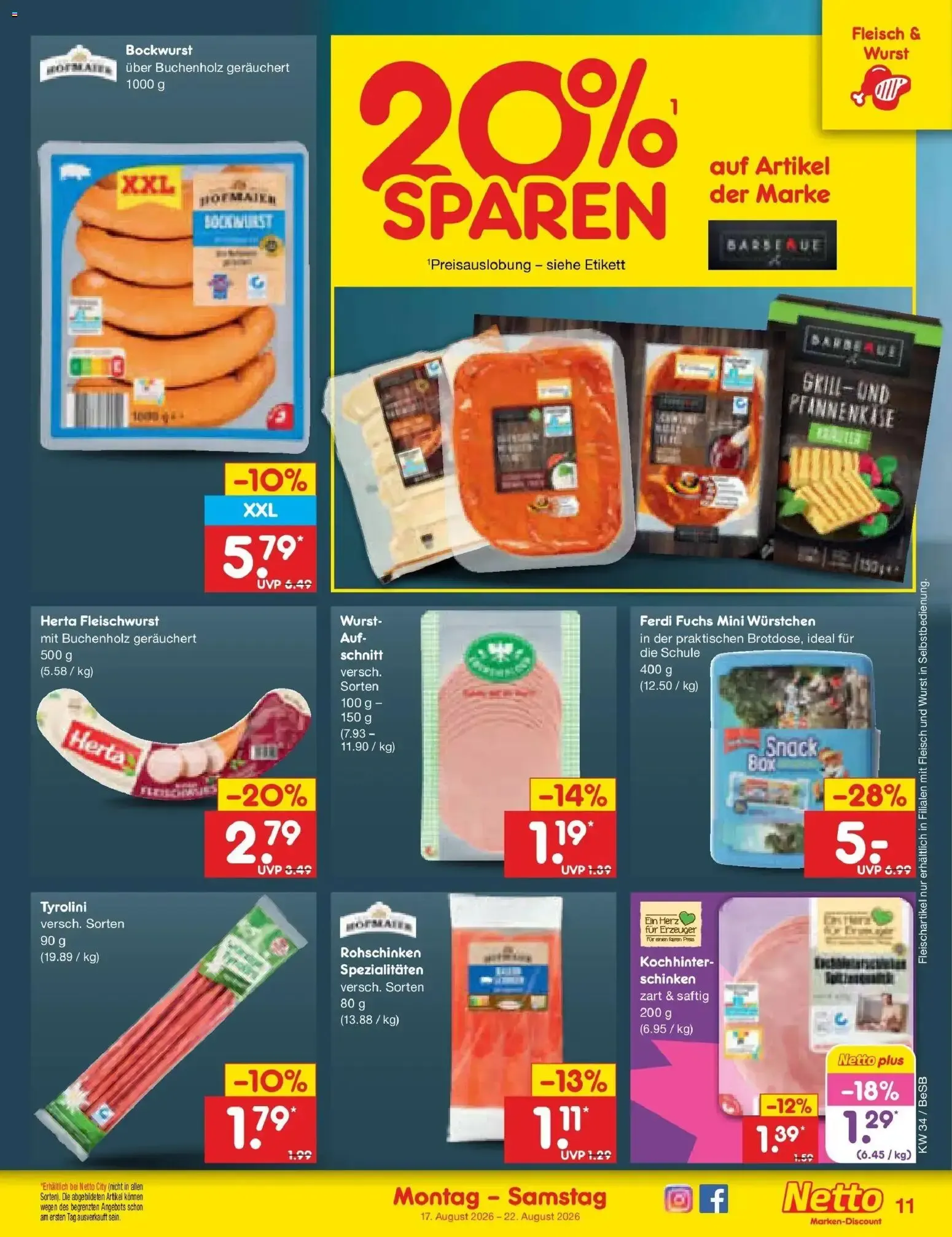 Netto Marken-Discount Prospekt Kremmen (ab 17.08.2026) » Angebote von 17. August bis 22. August 2026 - Prospekt seite 13