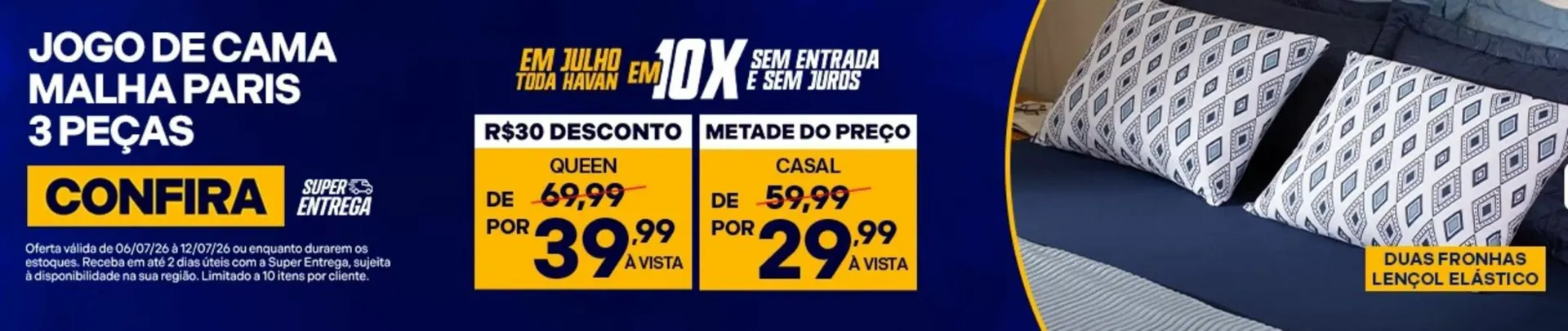 Encarte de Jogo de Cama Malha Paris 3 Peças 6 de julho até 12 de julho 2026 - Pagina 1