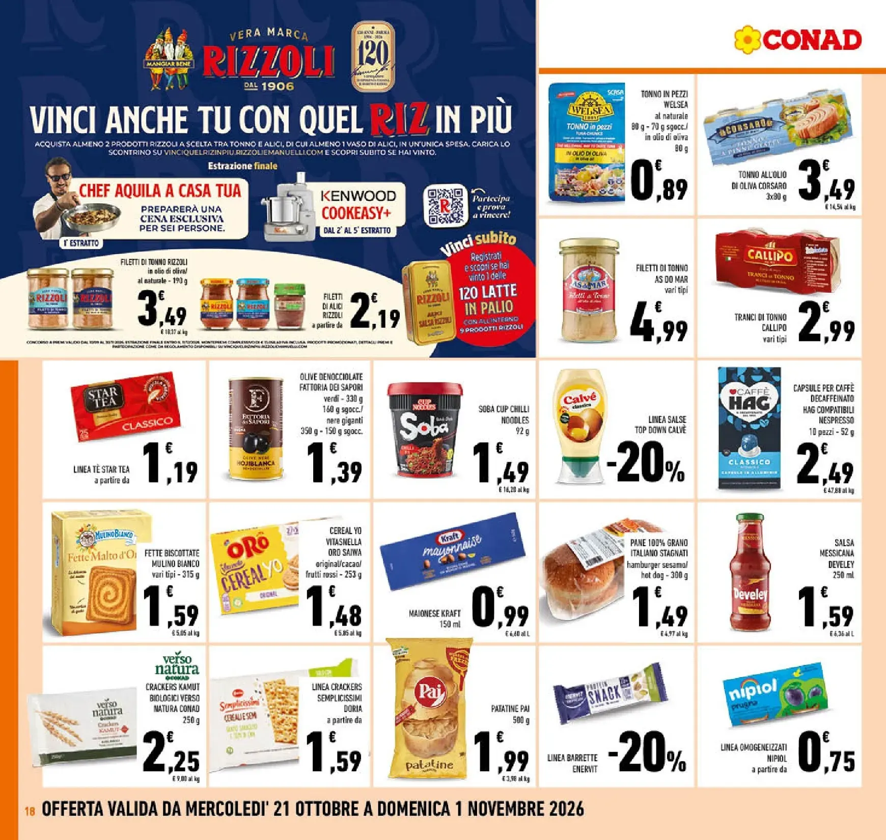 Conad Taglio Netto da 21 ottobre a 1 novembre di 2026 - Pagina del volantino 18