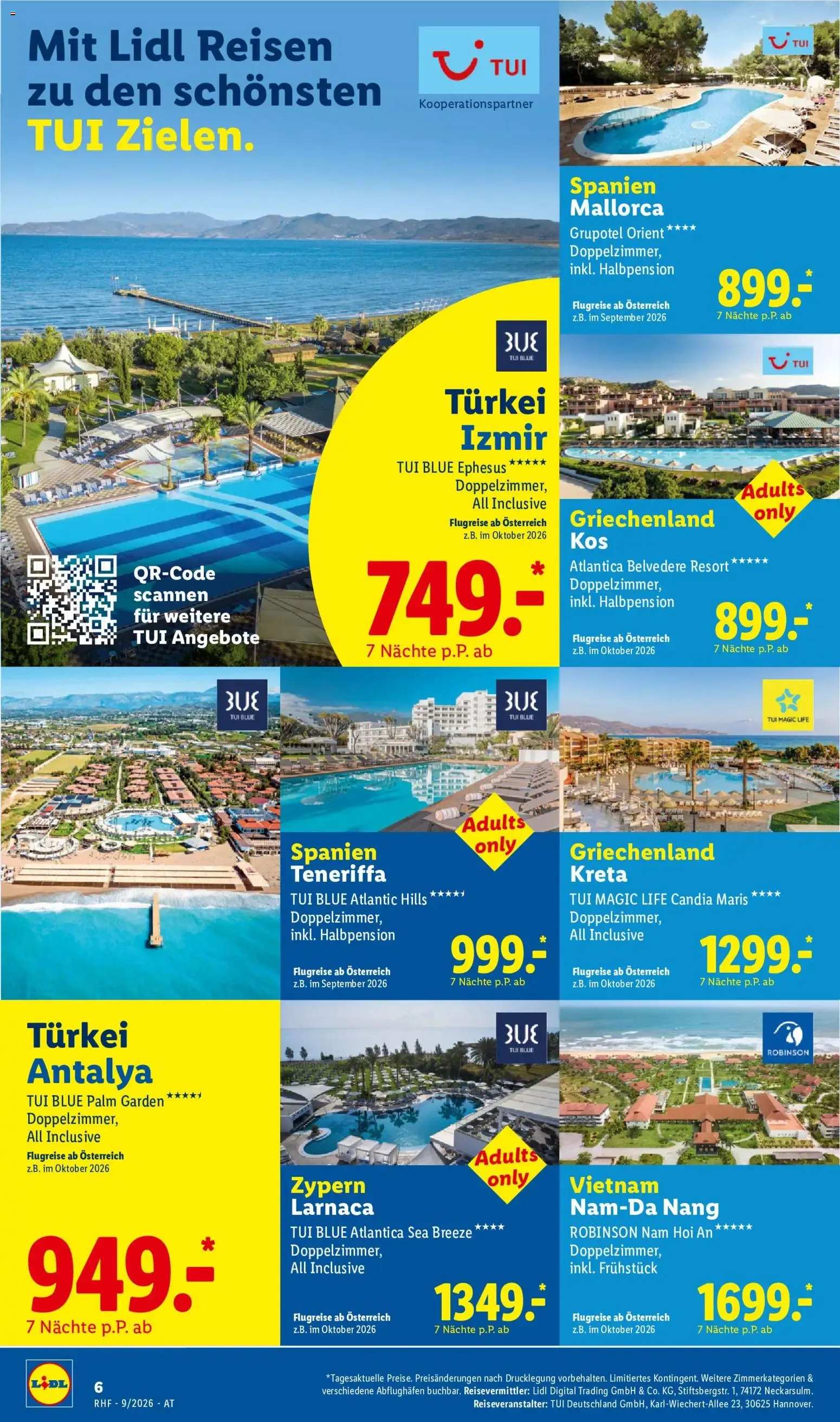 Lidl September Reise - Highlights ab 31.08.2026 - Angebote ab donnerstag von 31. August bis 30. September 2026 - Flugblätt seite  6