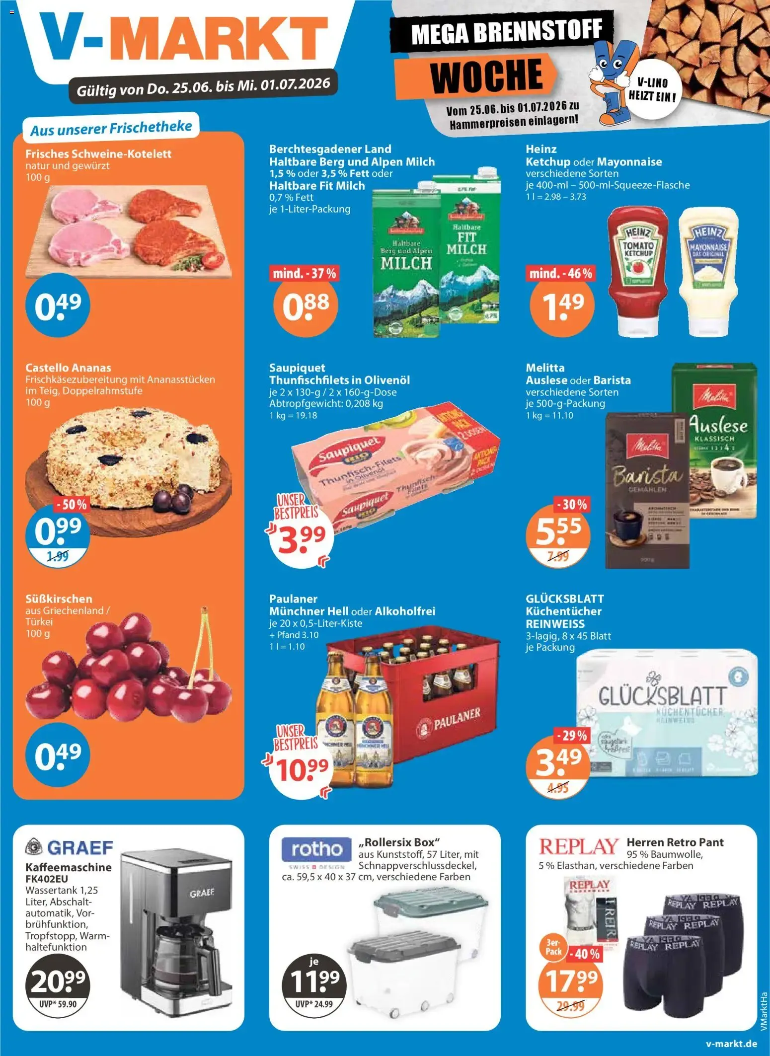 Angebote V-Markt Angebote (ab 25.06.2026) von 25. Juni bis 1. Juli 2026 - Prospekt seite 1