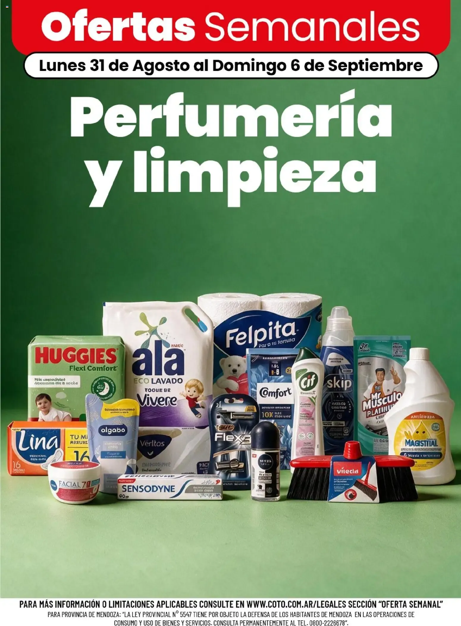 Ofertas de Ofertas Semanales Perfumería y limpieza 31 de agosto al 6 de septiembre 2026 - Página 1 del catálogo