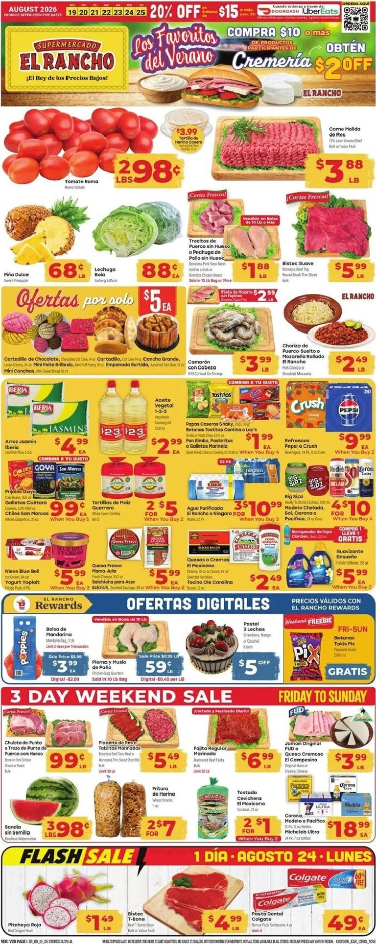 Weekly ad El Rancho - Los Favoritos del Verano from August 19 to August 25 2026 - Page 1