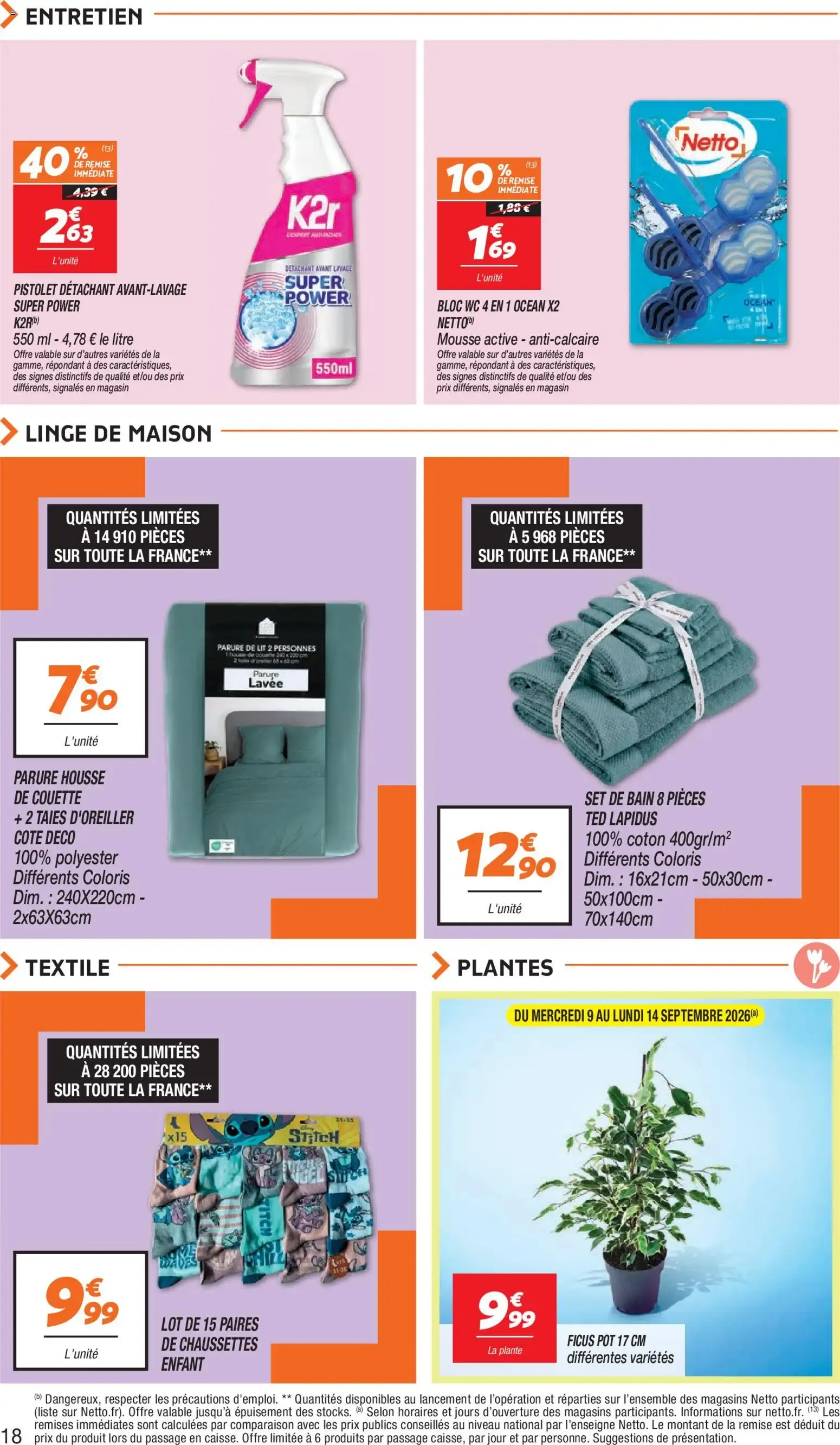 Netto rendez-vous prix bas à partir du 08/09/2026 - promo en ligne du 8 septembre au 14 septembre 2026 - Catalogue page 18