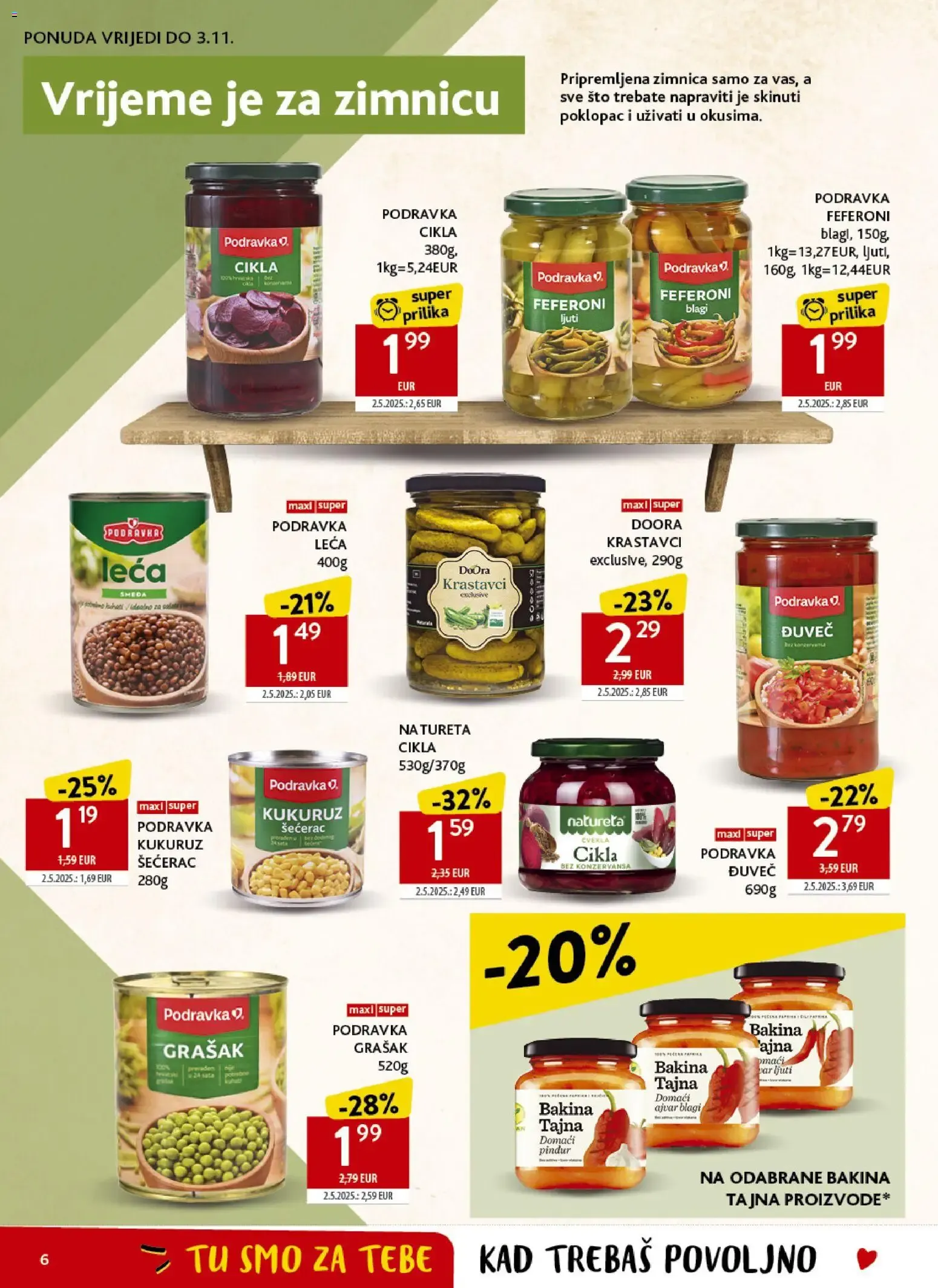 Katalog Konzum Katalog 43 / 2026 od 21. listopada do 27. listopada 2026. - Pregled Stranica 6