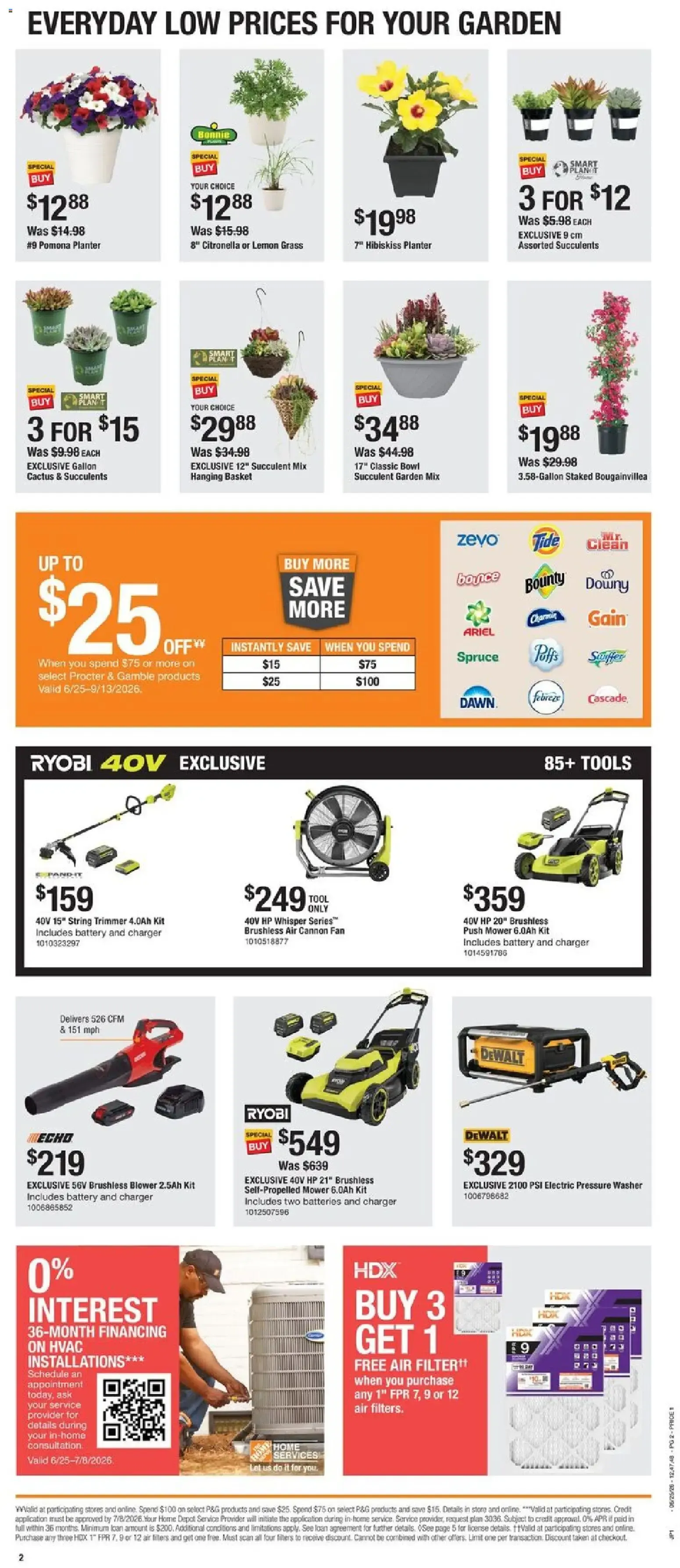 Weekly ad Home Depot Weekly Ad from 06/25/2026 - Flyer from June 25 to July 8 2026 - Page 2