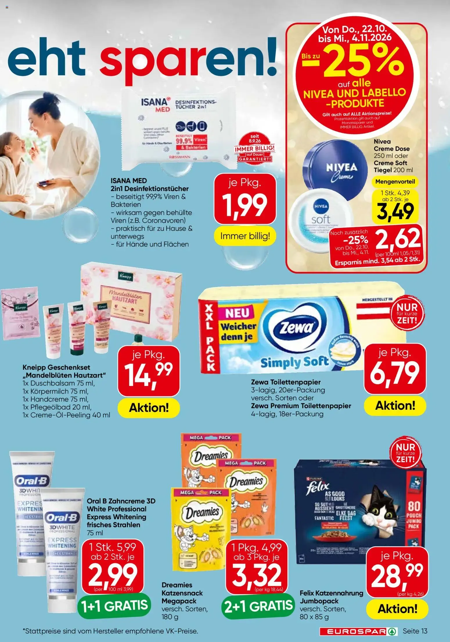 Eurospar Flugblatt von 22.10.2026 - Aktuelle Angebote von 22. Oktober bis 4. November 2026 - Flugblätt seite  13