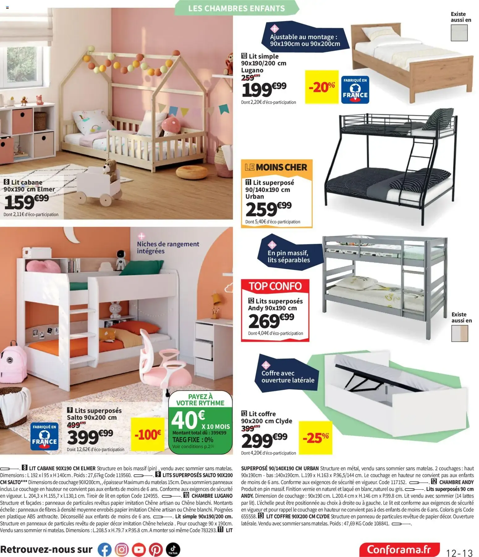 Conforama - Dormez Confo: La Grande Literie du 7 juillet au 3 août 2026 - Catalogue page 13