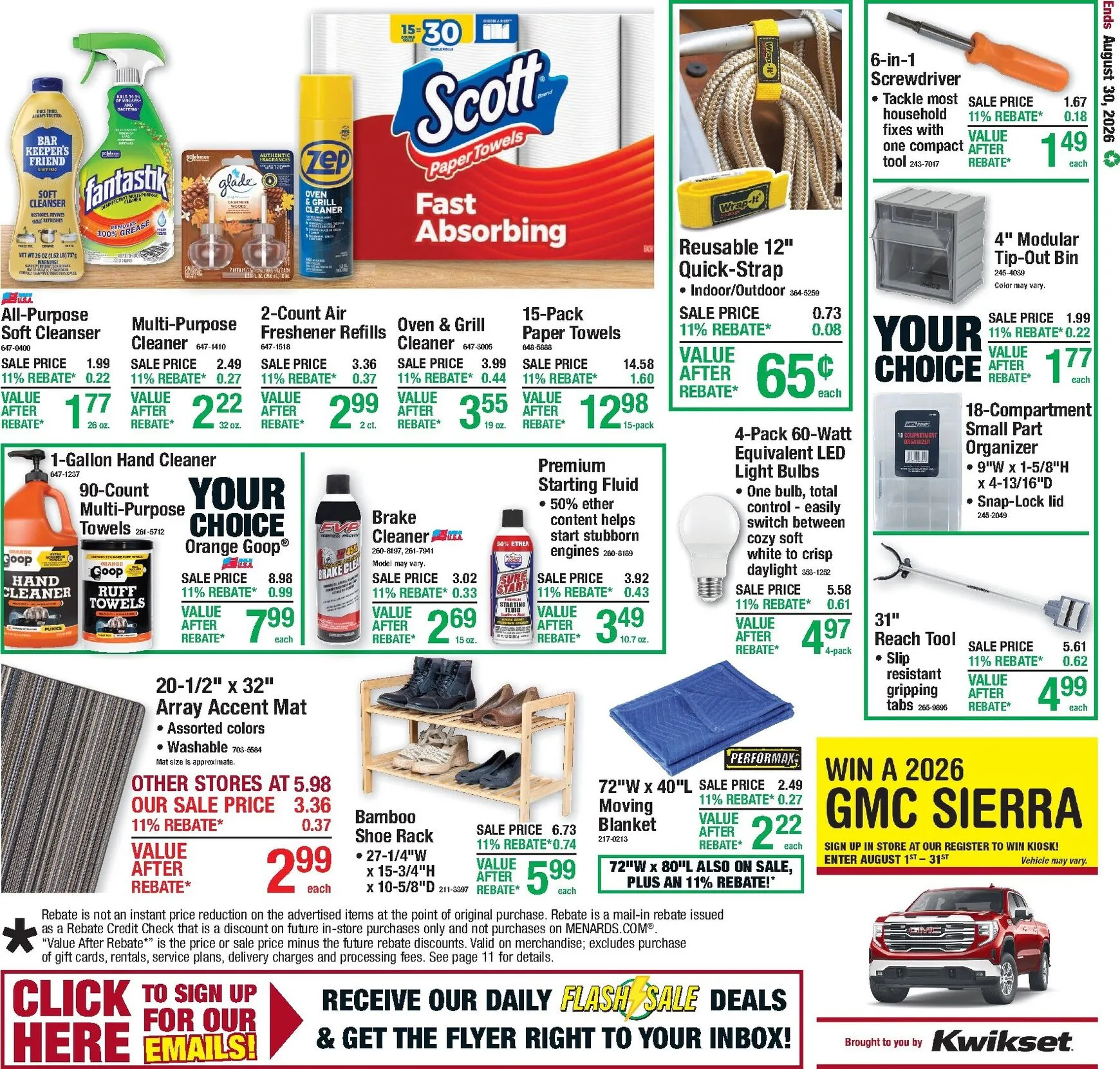 Weekly promotion Menards: 11% Rebate & Fall Decor spanning from August 20 to August 30 2026 - Page 21 for Catalogue 365