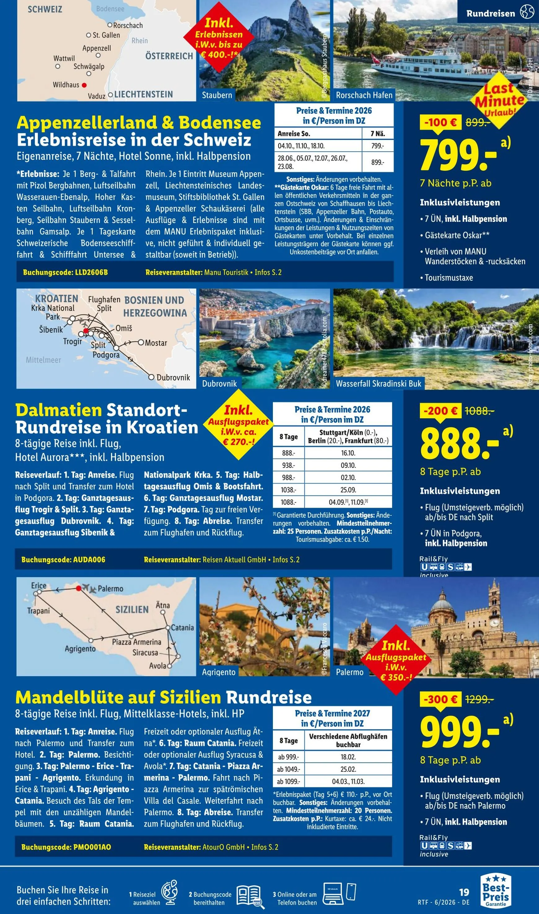 Lidl - Reise Highlights Prospekt – von Donnerstag 11.06.2026 bis Mittwoch 15.07.2026 von 13. Juni bis 15. Juli 2026 - Prospekt seite 19