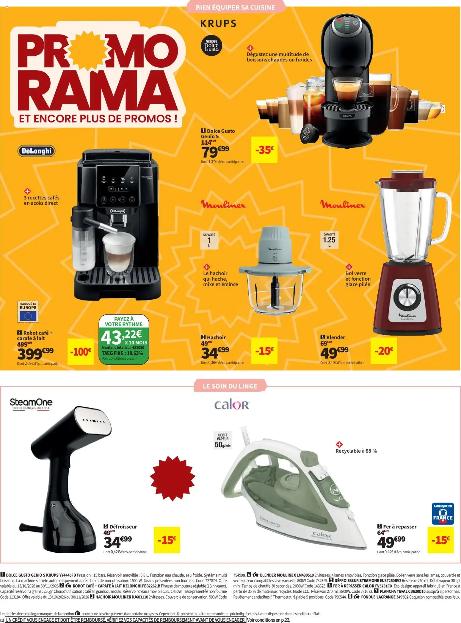 LE GRAND DESTOCKAGE PROMO RAMA Conforama du 13 octobre au 9 novembre 2026 - Catalogue page 16