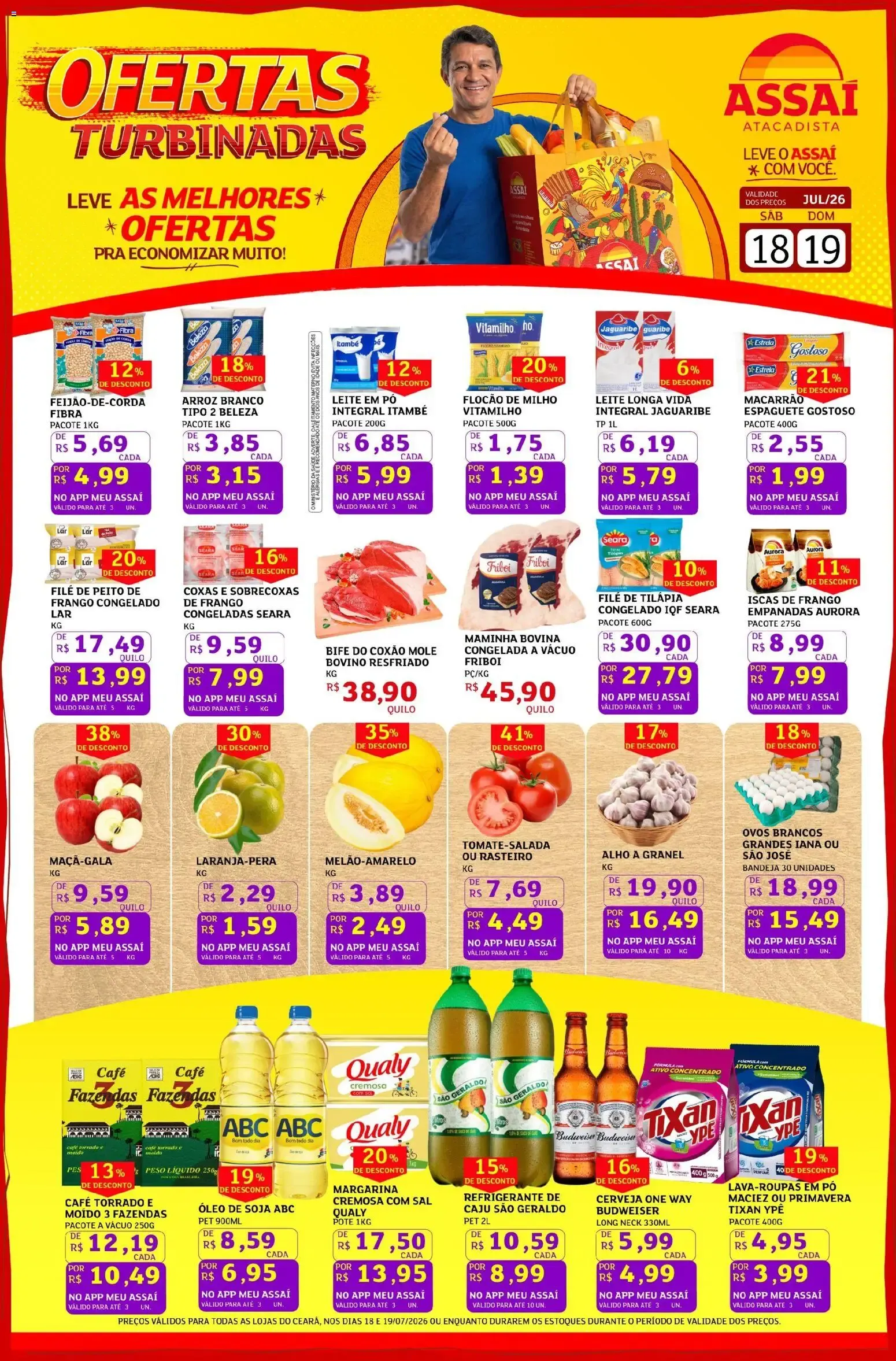 Encarte de Ofertas Turbinadas Assaí Atacadista 18 de julho até 19 de julho 2026 - Pagina 1