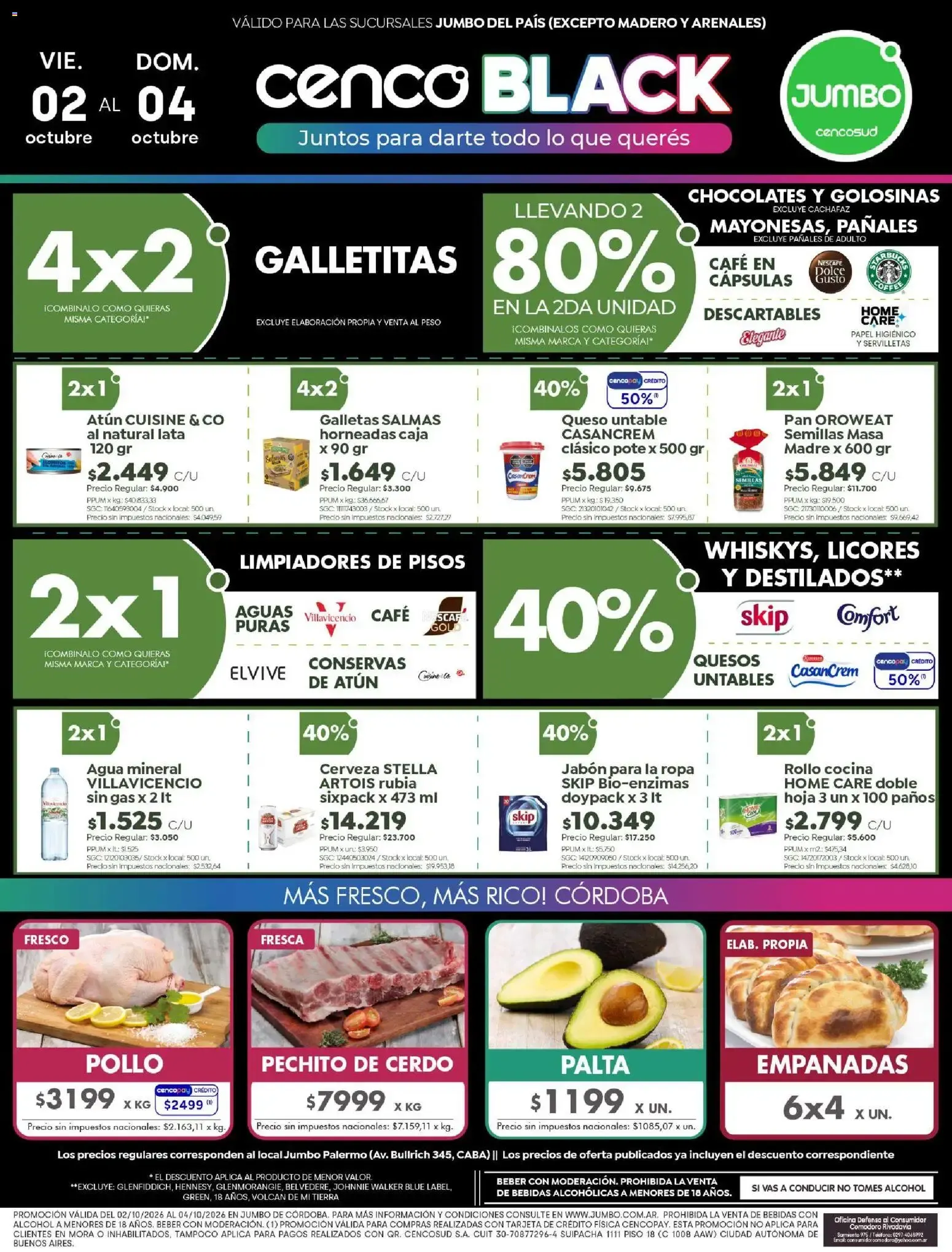 Ofertas de Jumbo - Cenco Black Córdoba del 02/10/2026 - 04/10/2026 2 de octubre al 4 de octubre 2026 - Página 1 del catálogo