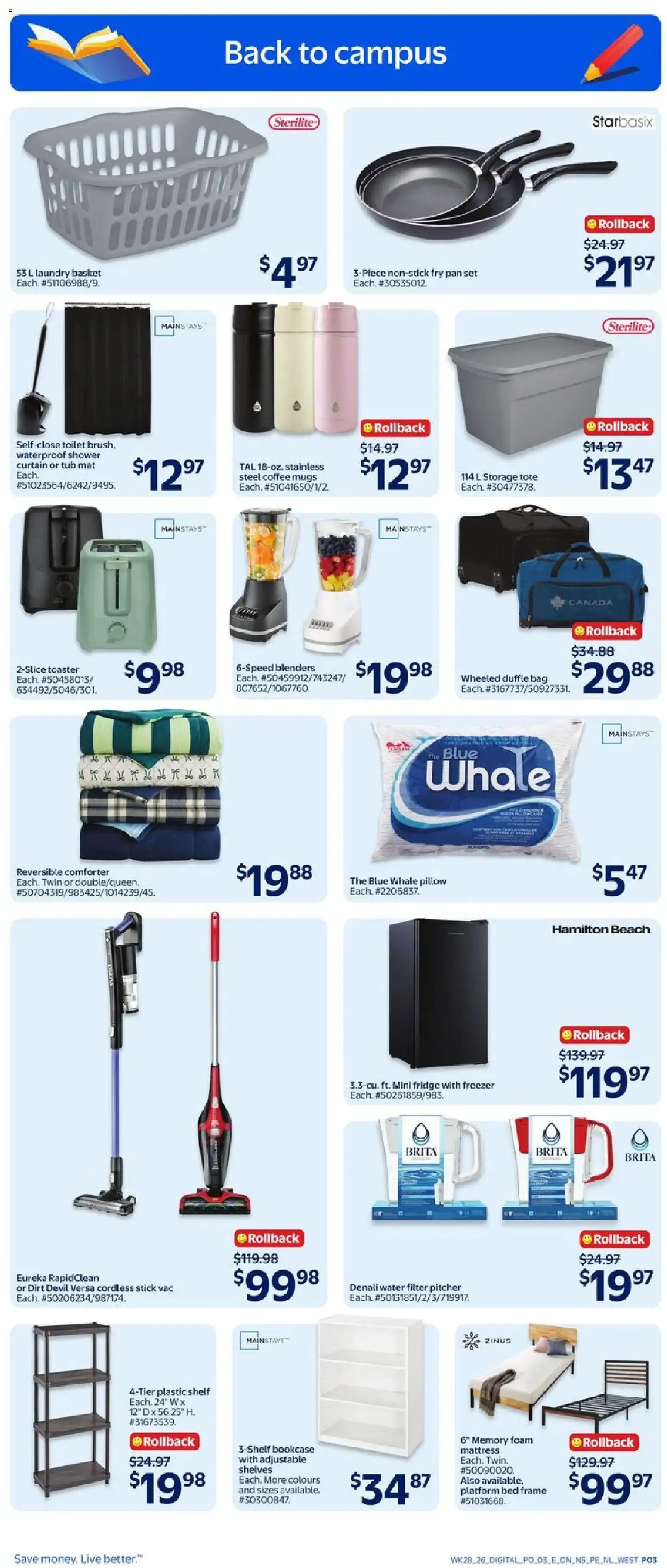 Walmart flyer - Back to school at low prices from Aug 6, 2026 > weekly specials & deals from August 6 to August 12 2026 - flyer page 3