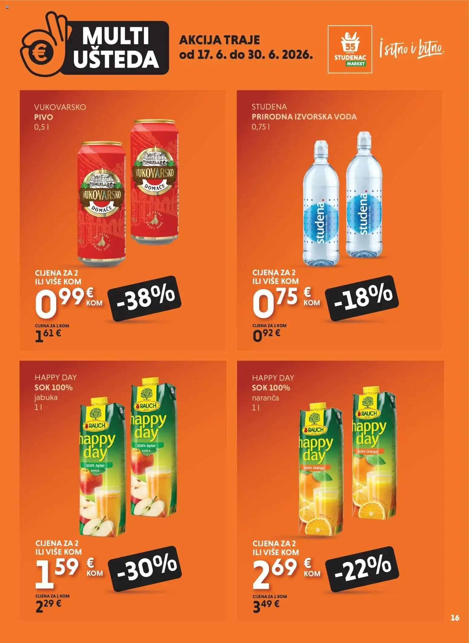 Katalog Uzmi više, plati manje: Multi Ušteda od 17. lipnja do 30. lipnja 2026. - Pregled Stranica 16