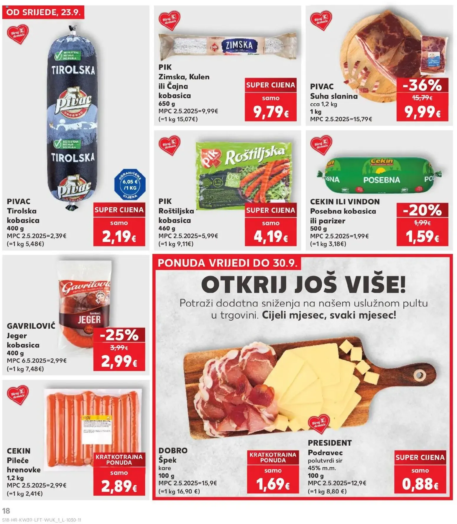 Katalog Kaufland Katalog novi od 23.09.2026 na listanje > letak digitalni od 23. rujna do 29. rujna 2026. - Pregled Stranica 18