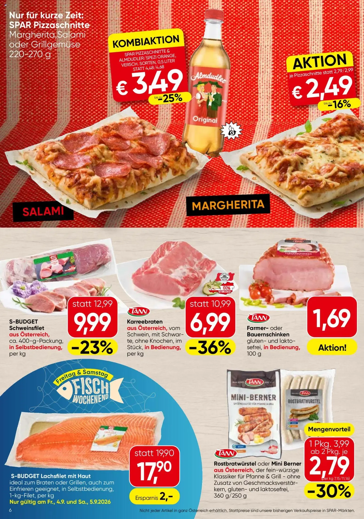 Spar - Flugblatt (03.09.2026) - Angebote und Prospekt von 3. September bis 9. September 2026 - Flugblätt seite  6