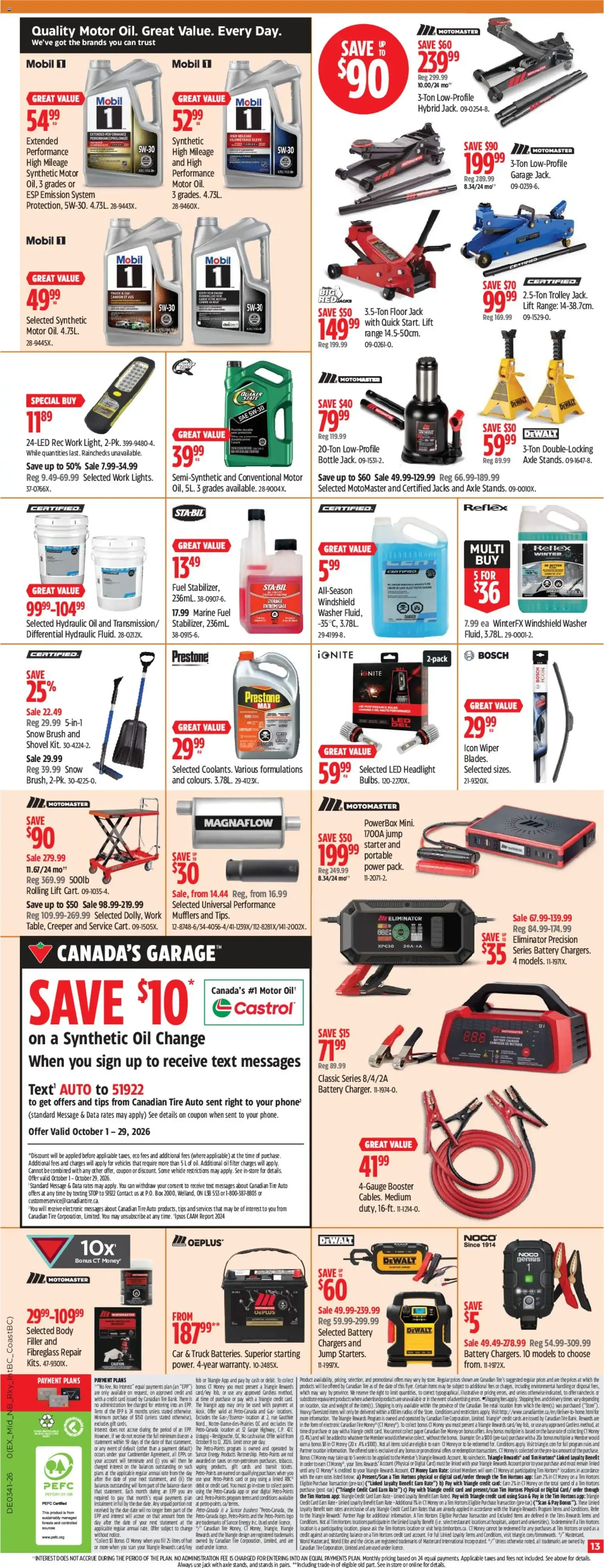 Canadian Tire weekly flyer from Oct 8, 2026 > weekly specials & deals from October 8 to October 14 2026 - flyer page 13