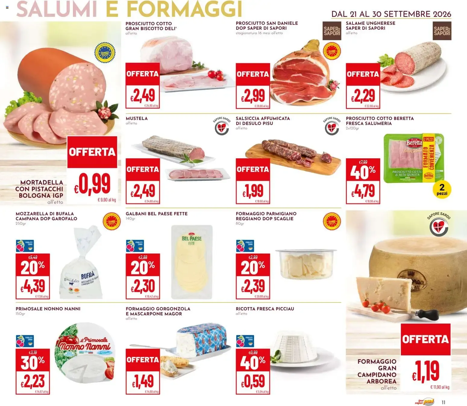 LA SARDEGNA DA GUSTARE da 21 settembre a 30 settembre di 2026 - Pagina del volantino 11