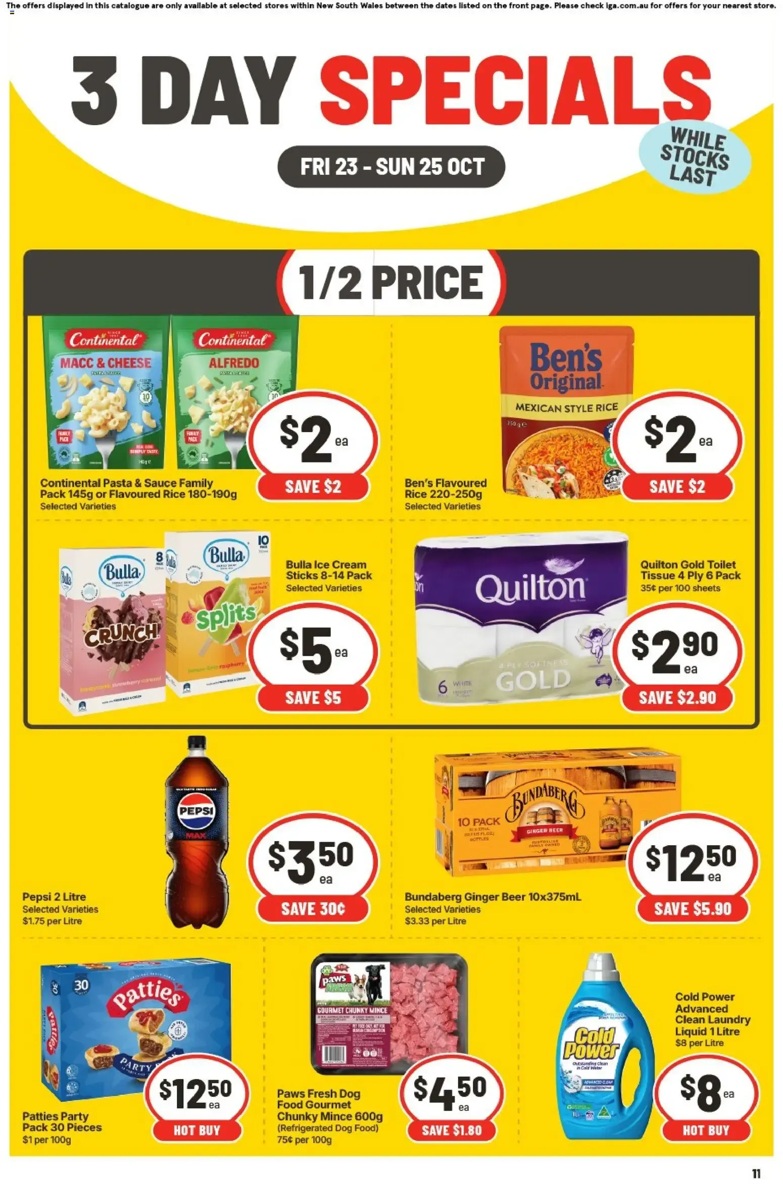 3 DAY SPECIALS - Catalogue valid from 23 October to 25 October 2026 - page 1
