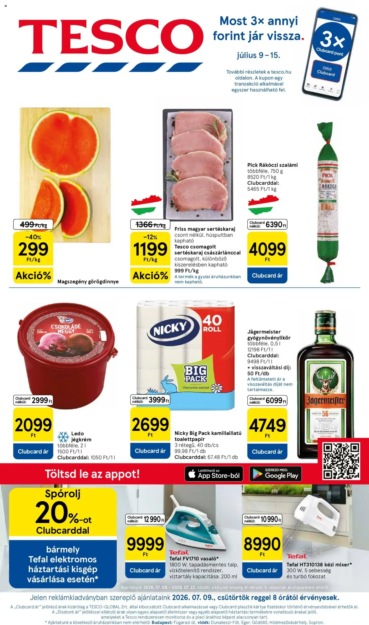 Katalógus Tesco aktuális akciós újság - 2026.07.09.-tól - online július 9.-tól július 22.-ig 2026. - Oldal 1