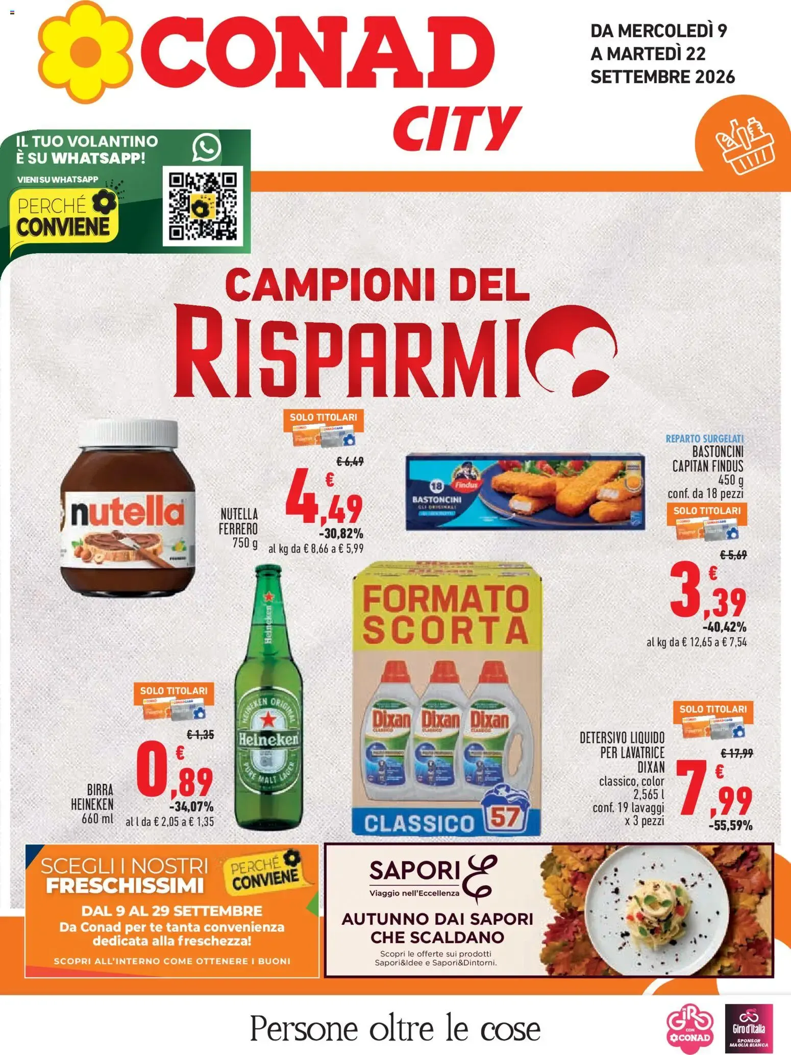 Volantino Conad City - Campioni del Risparmio da 9 settembre a 22 settembre di 2026 - Pagina del volantino 1