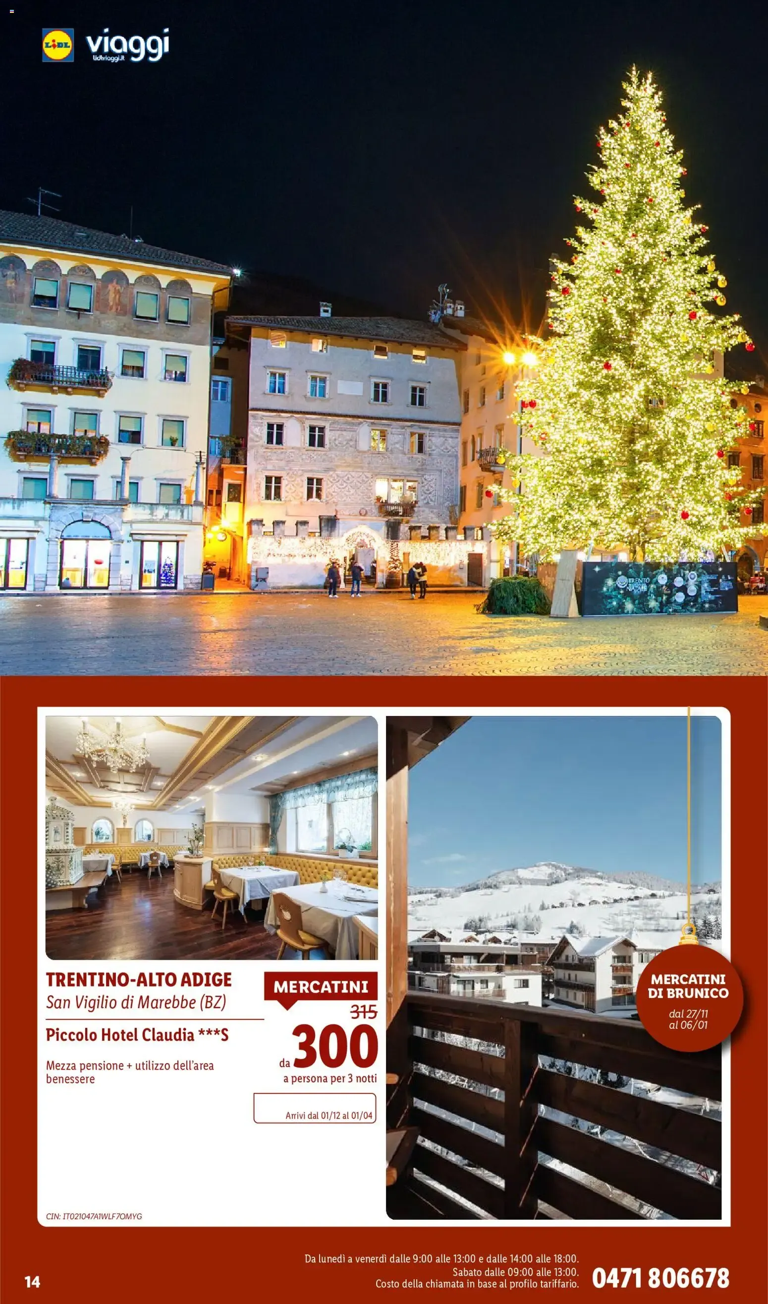 Lidl Viaggi: Mercatini e Wellness da 8 ottobre a 15 dicembre di 2026 - Pagina del volantino 14
