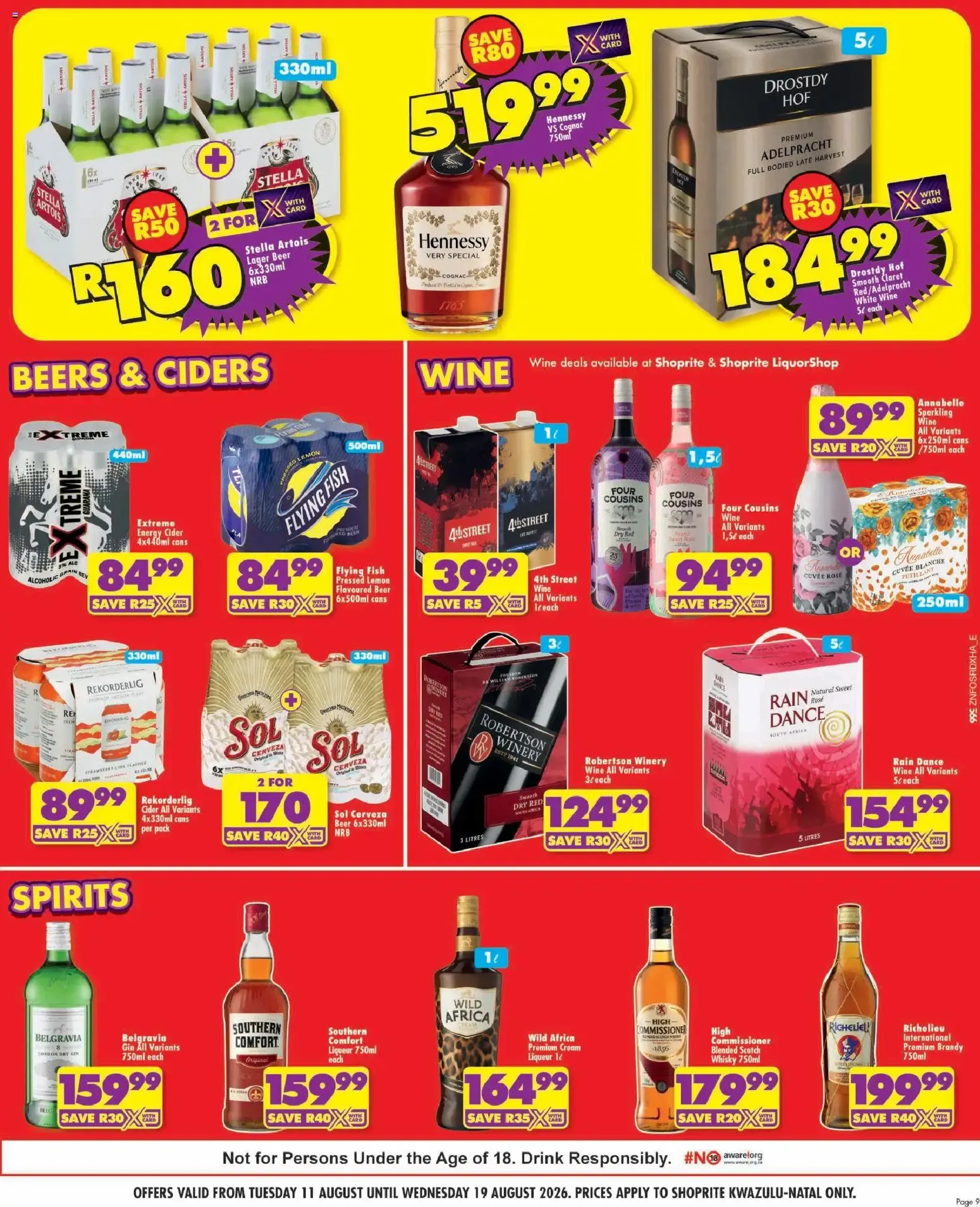 Shoprite: We're Saving SA R2 Billion This Birthday from 11 August to 19 August 2026 - Catalogue Page 9