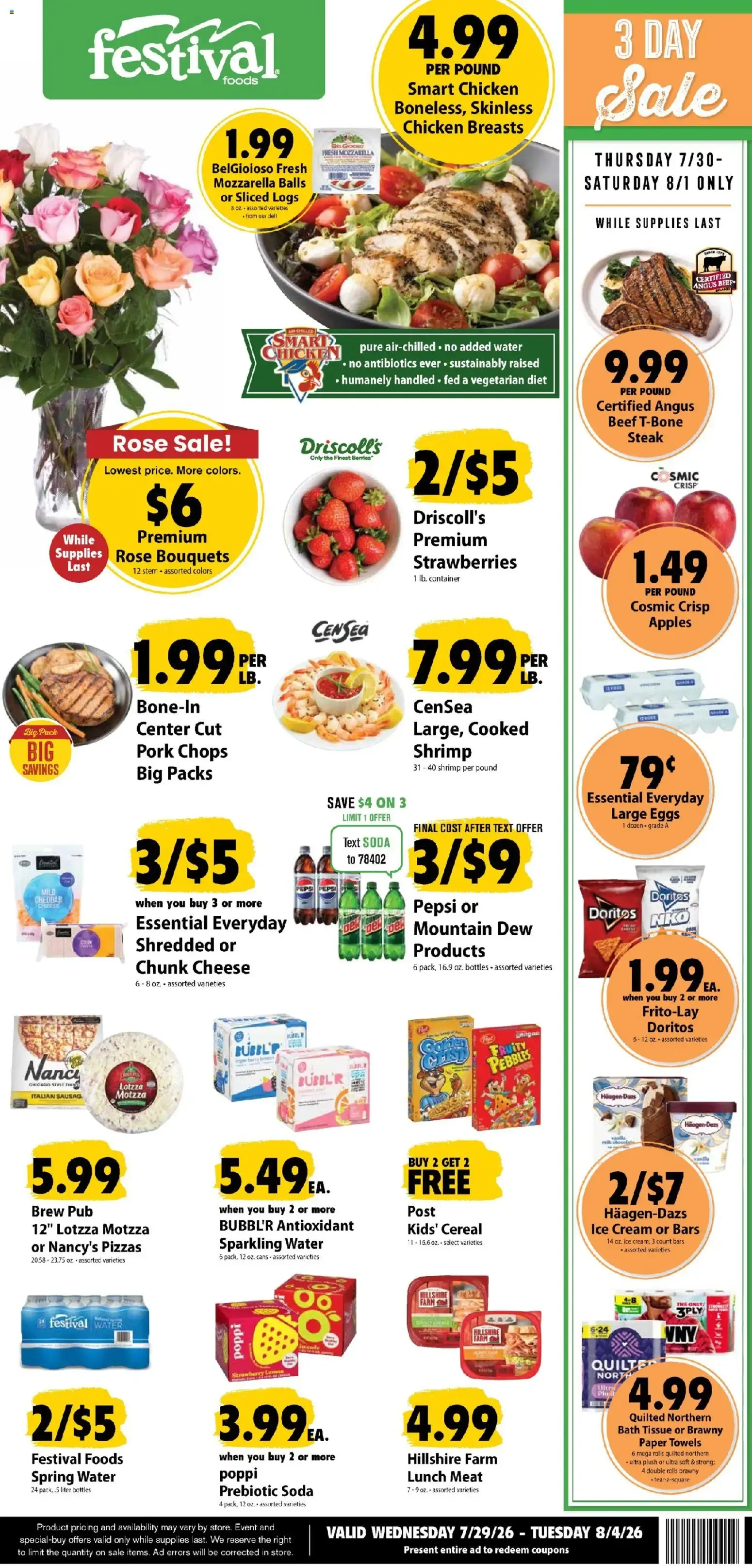 Weekly ad Festival Foods Weekly Ad from 07/29/2026 - Flyer from July 29 to August 4 2026 - Page 1