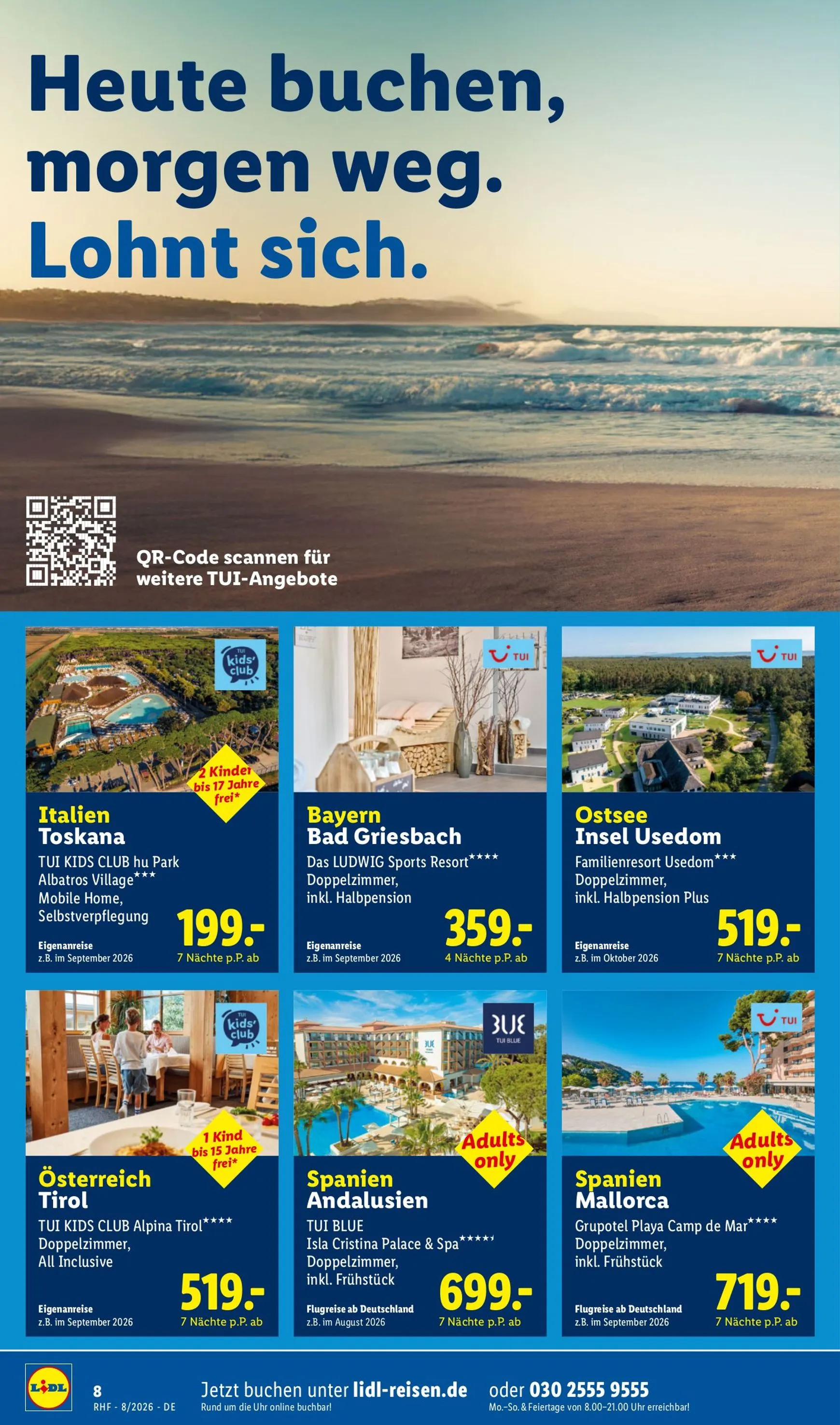 Lidl-Reisen: Spontan dem Alltag entfliehen von 29. Juli bis 31. August 2026 - Prospekt seite 8
