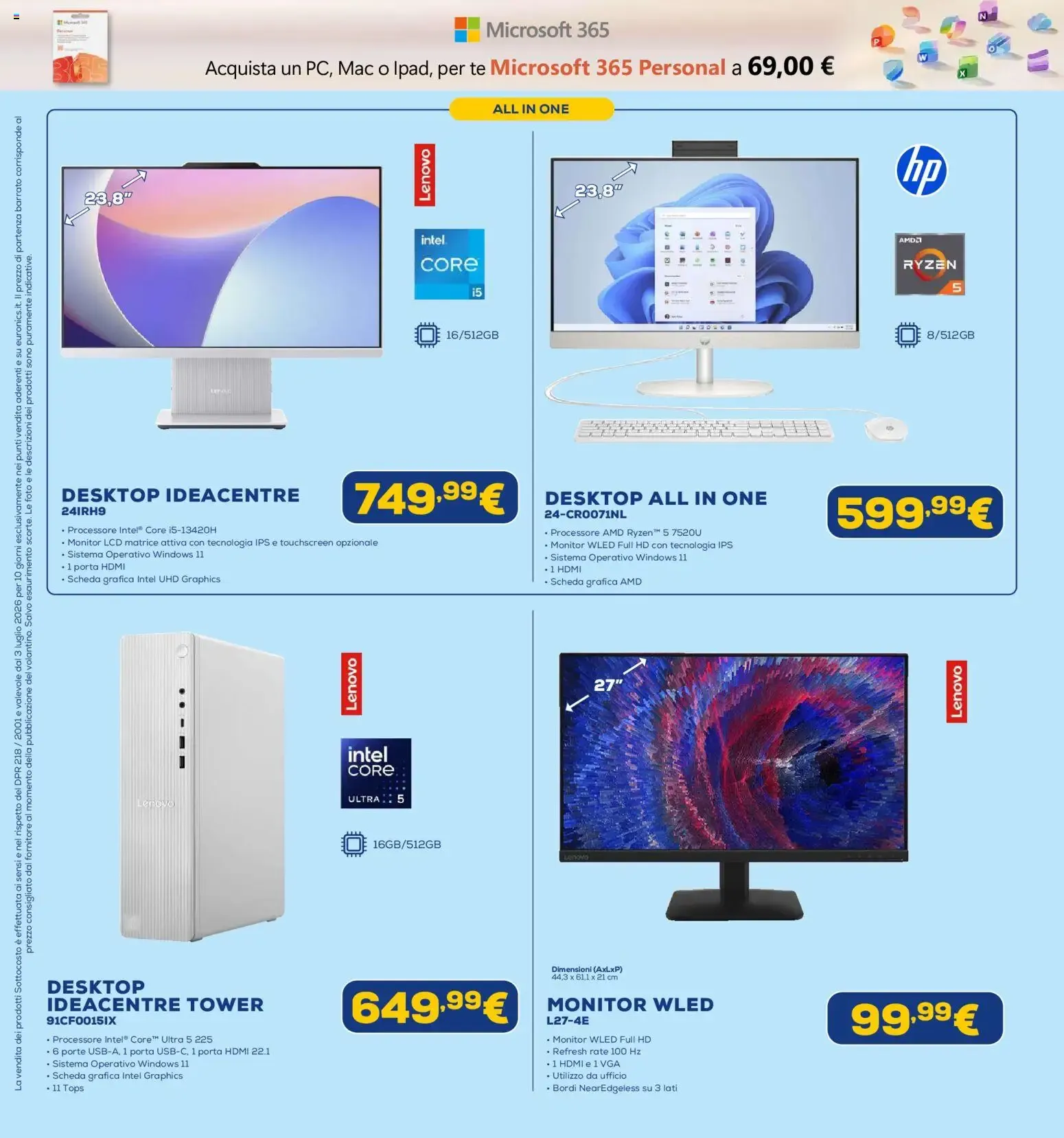 Euronics SOTTO COSTO - Dal 3 al 12 Luglio da 3 luglio a 12 luglio di 2026 - Pagina del volantino 25