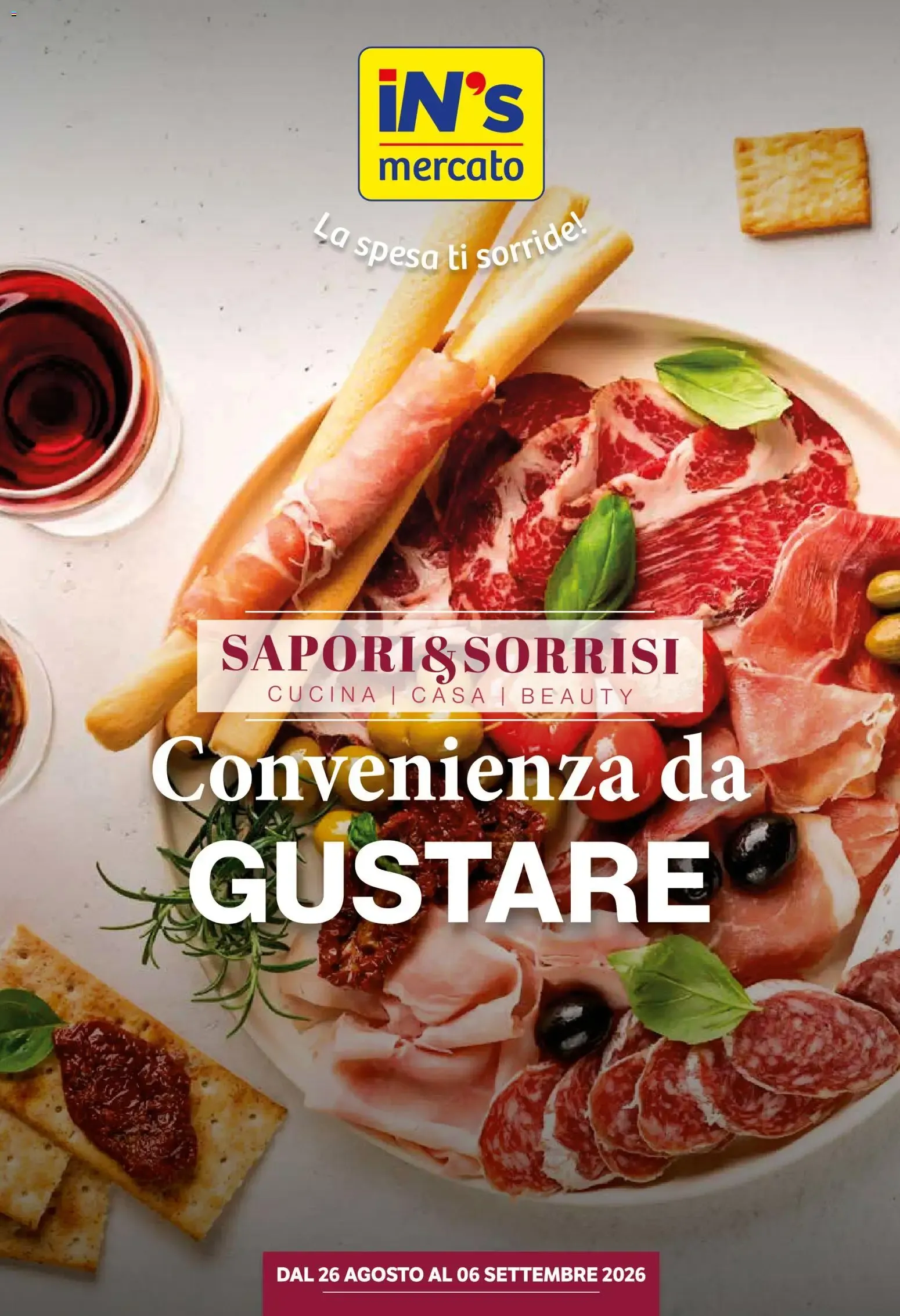 IN's mercato: Sapori & Sorrisi, Convenienza da Gustare da 26 agosto a 6 settembre di 2026 - Pagina del volantino 1