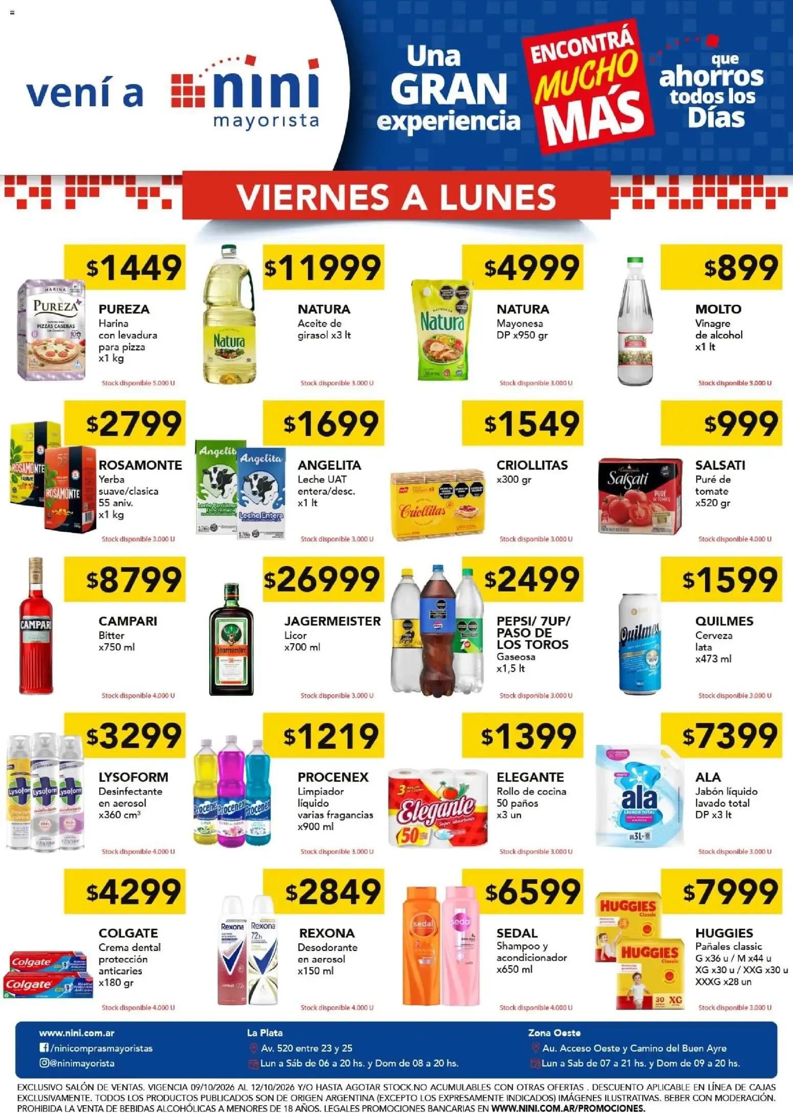 Ofertas de NINI Mayorista Viernes a Lunes del 09/10/2026 - 12/10/2026 9 de octubre al 12 de octubre 2026 - Página 1 del catálogo