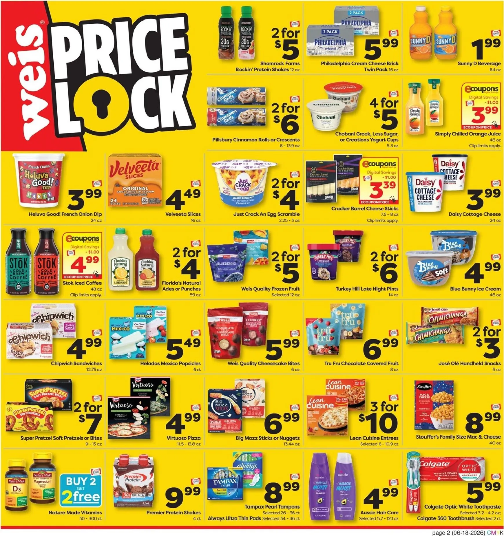 Weekly ad Current Weis Markets - Extended Savings leaflet valid from Thursday 06/18/2026 to Wednesday 07/15/2026 from June 18 to July 15 2026 - Page 2