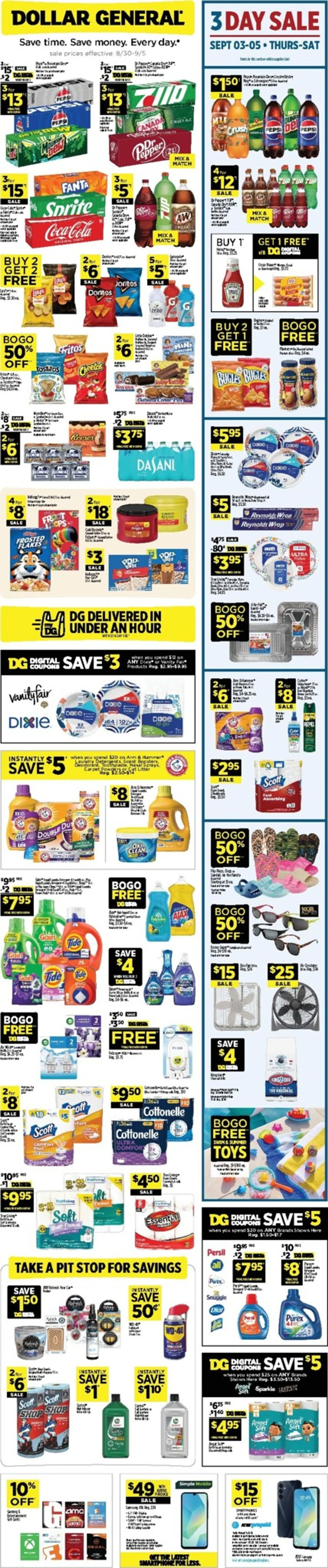 Current Dollar General leaflet valid from Sunday 08/30/2026 to Saturday 09/05/2026