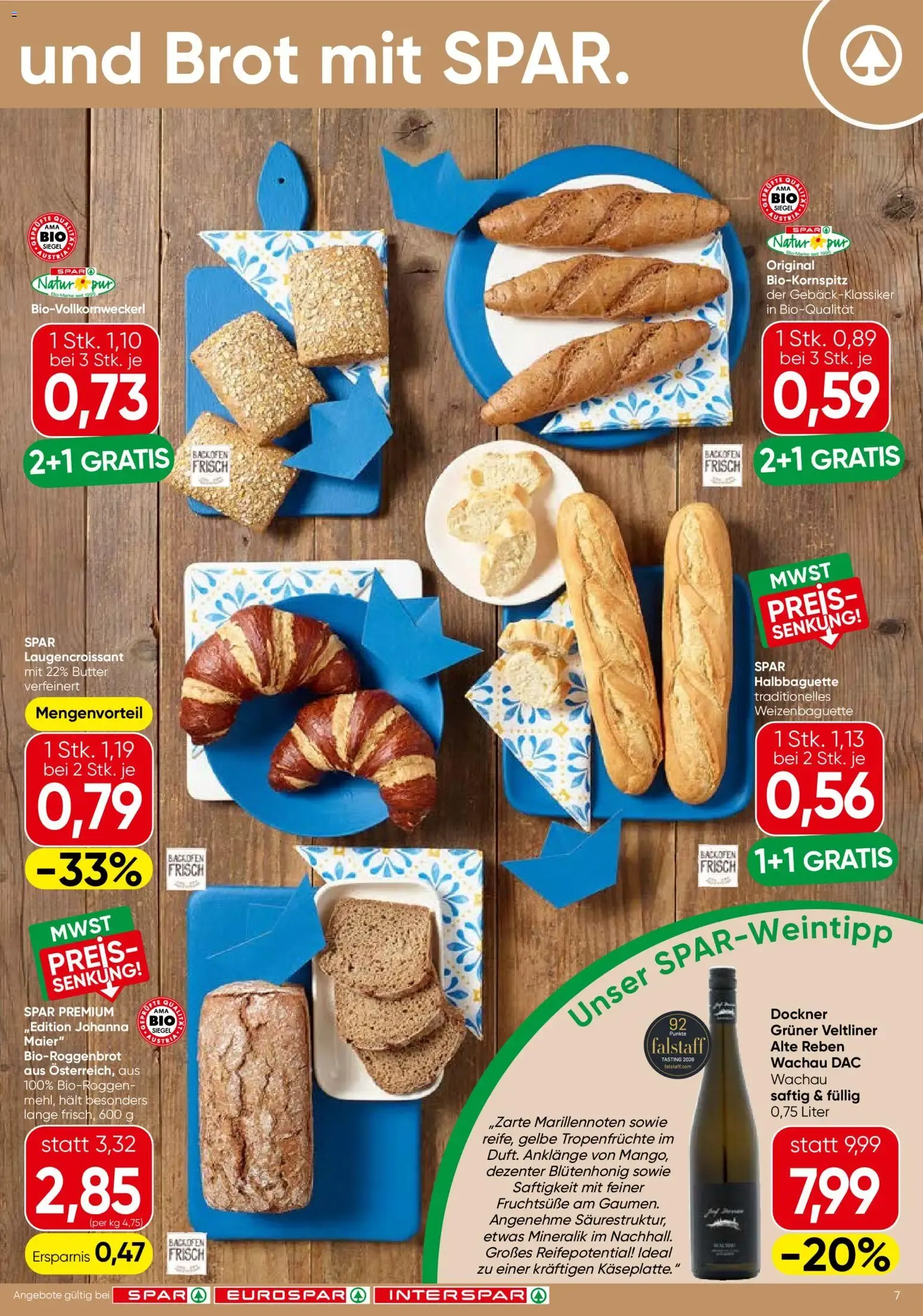 Spar - Flugblatt (27.08.2026) - Angebote und Prospekt von 27. August bis 9. September 2026 - Flugblätt seite  7
