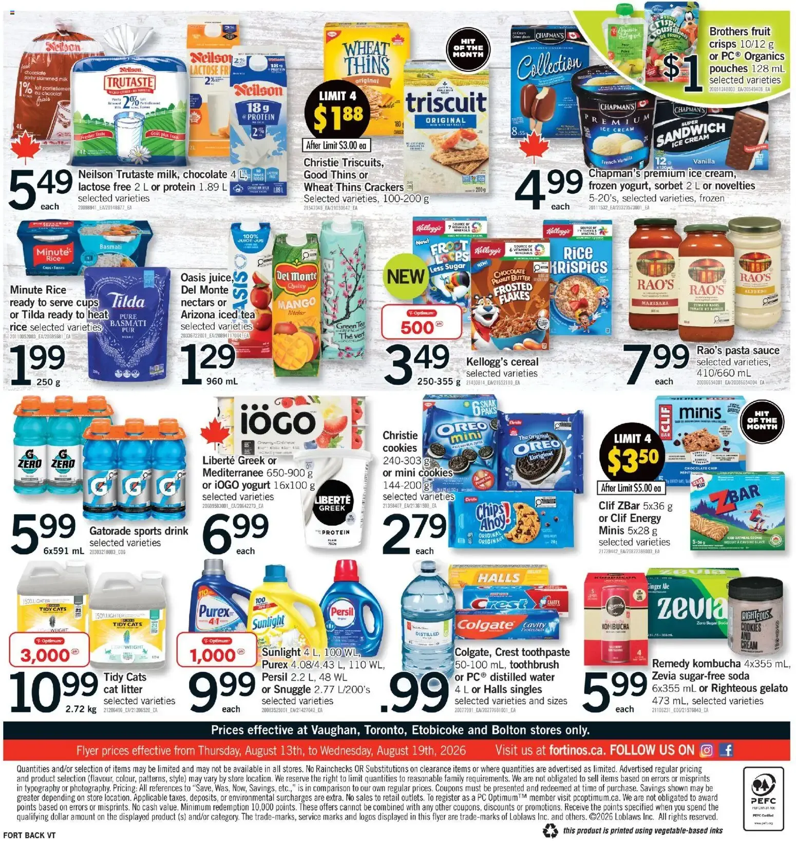 Fortinos weekly flyer / circulaire from Aug 13, 2026 > weekly specials & deals from August 13 to August 19 2026 - flyer page 2
