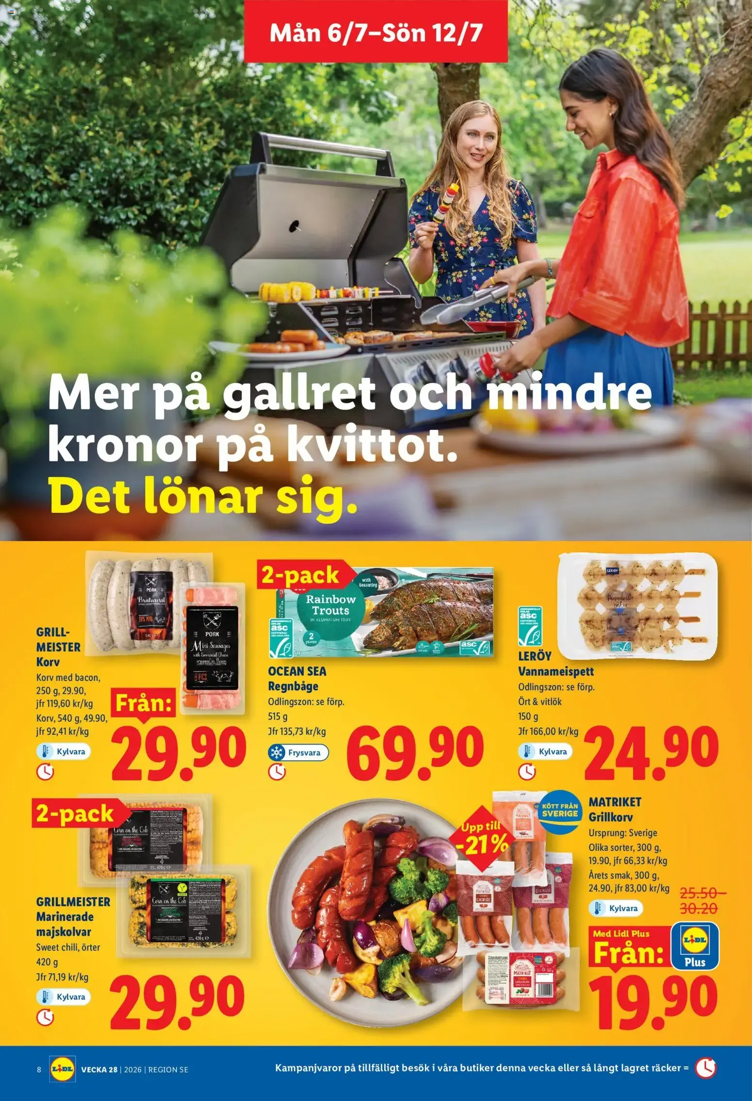 Lidl erbjudanden från 06/07/2026 - 12/07/2026 > Reklamblad nuvarande rabatter från 6 juli till 12 juli 2026 - Reklamblad sidor 8
