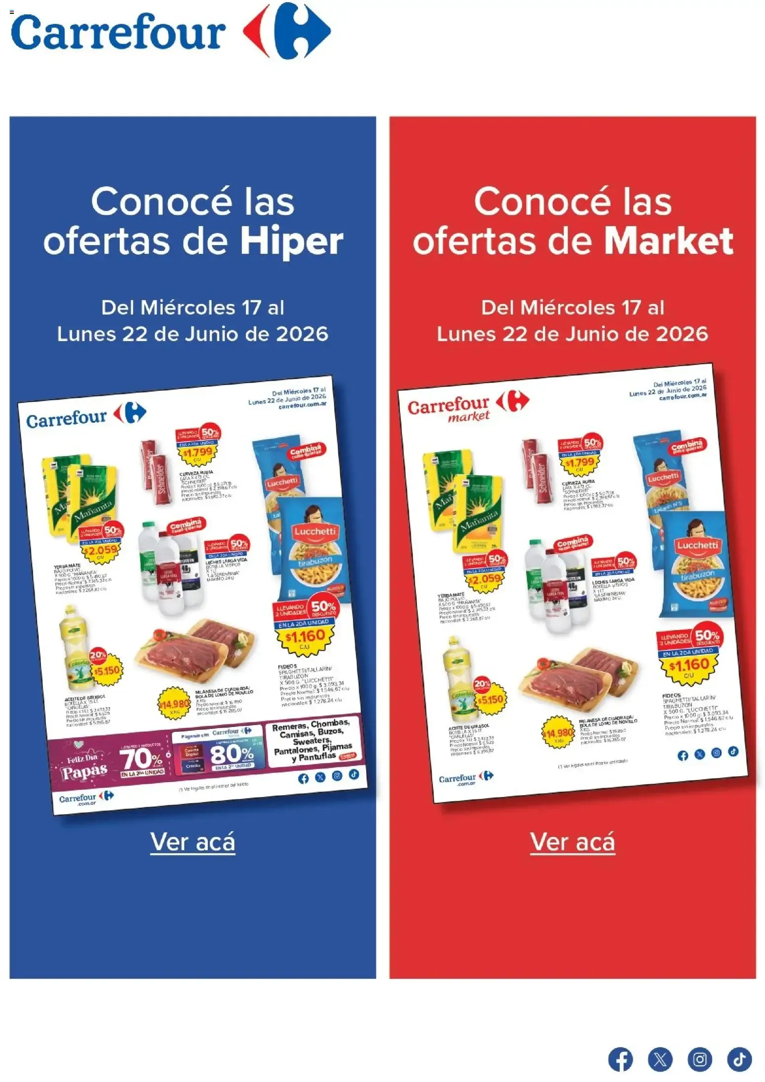 Ofertas de Carrefour ofertas || del 17/06/2026 - 22/06/2026 || Promociones 17 de junio al 22 de junio 2026 - Página 1 del catálogo