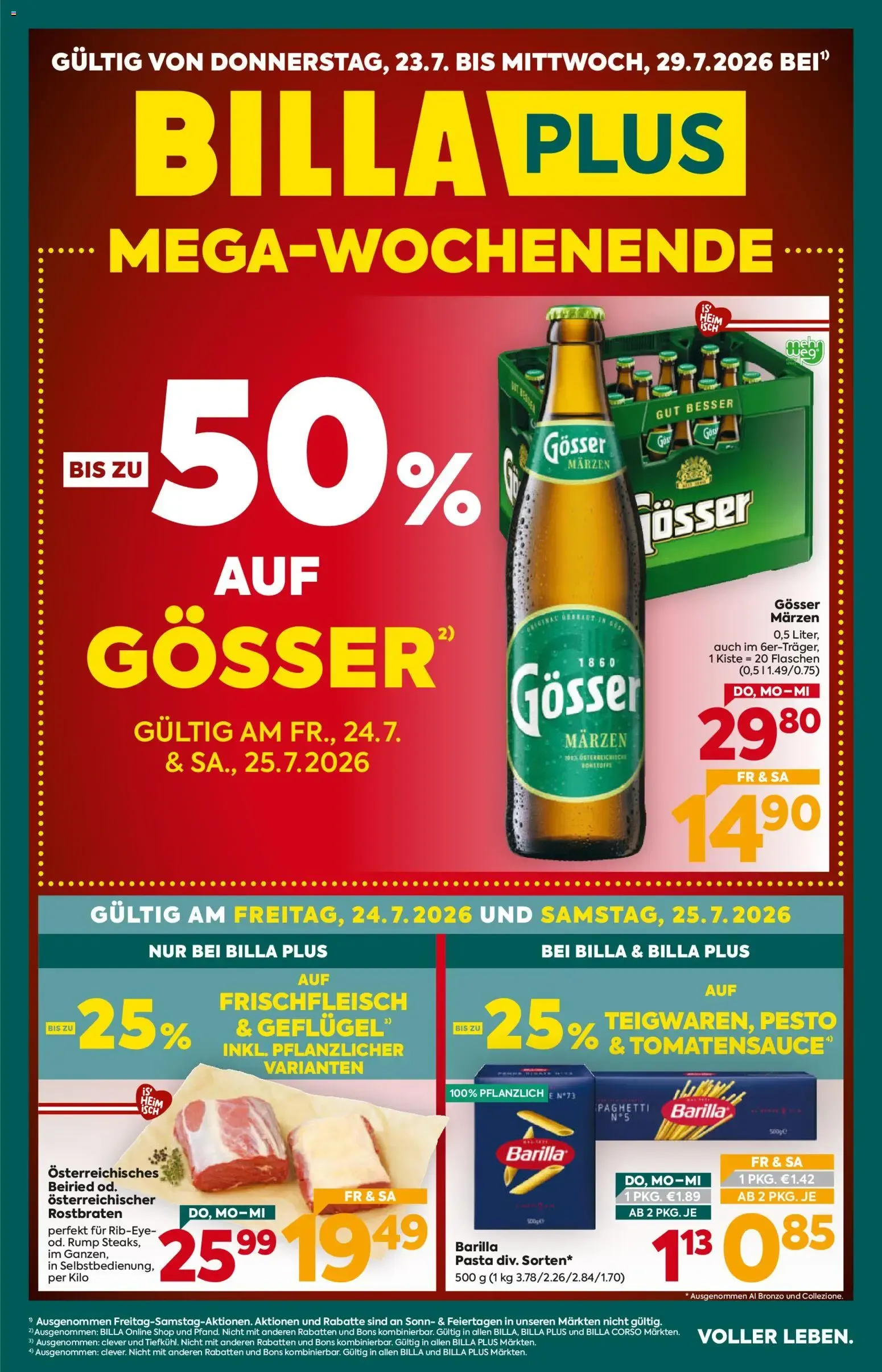 Billa Plus Flugblatt von 23.07.2026 - Aktuelle Angebote