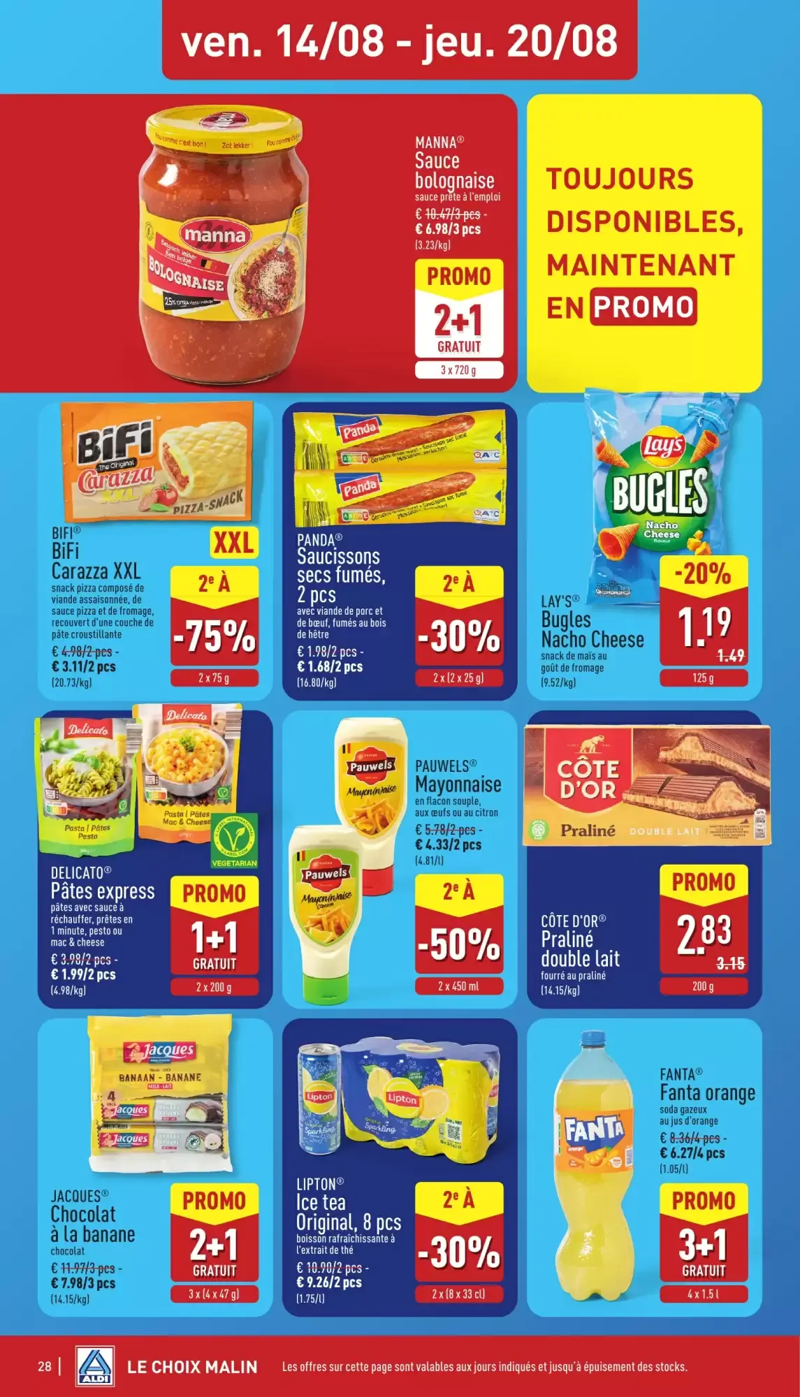 ALDI Dépliant du lun. 10/08 au ven. 14/08 van 10 augustus tot 14 augustus 2026 - folder pagina 28