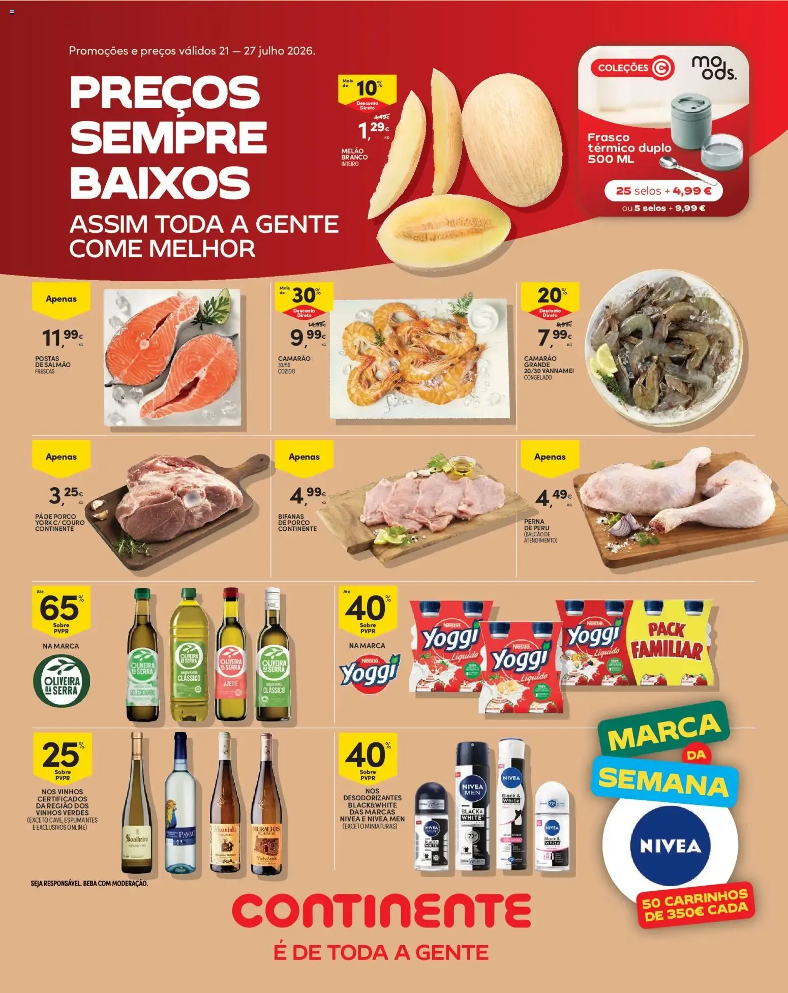 Folheto Promoções Continente: Preços Sempre Baixos de 21 de julho até 27 de julho 2026 - Pagina 1